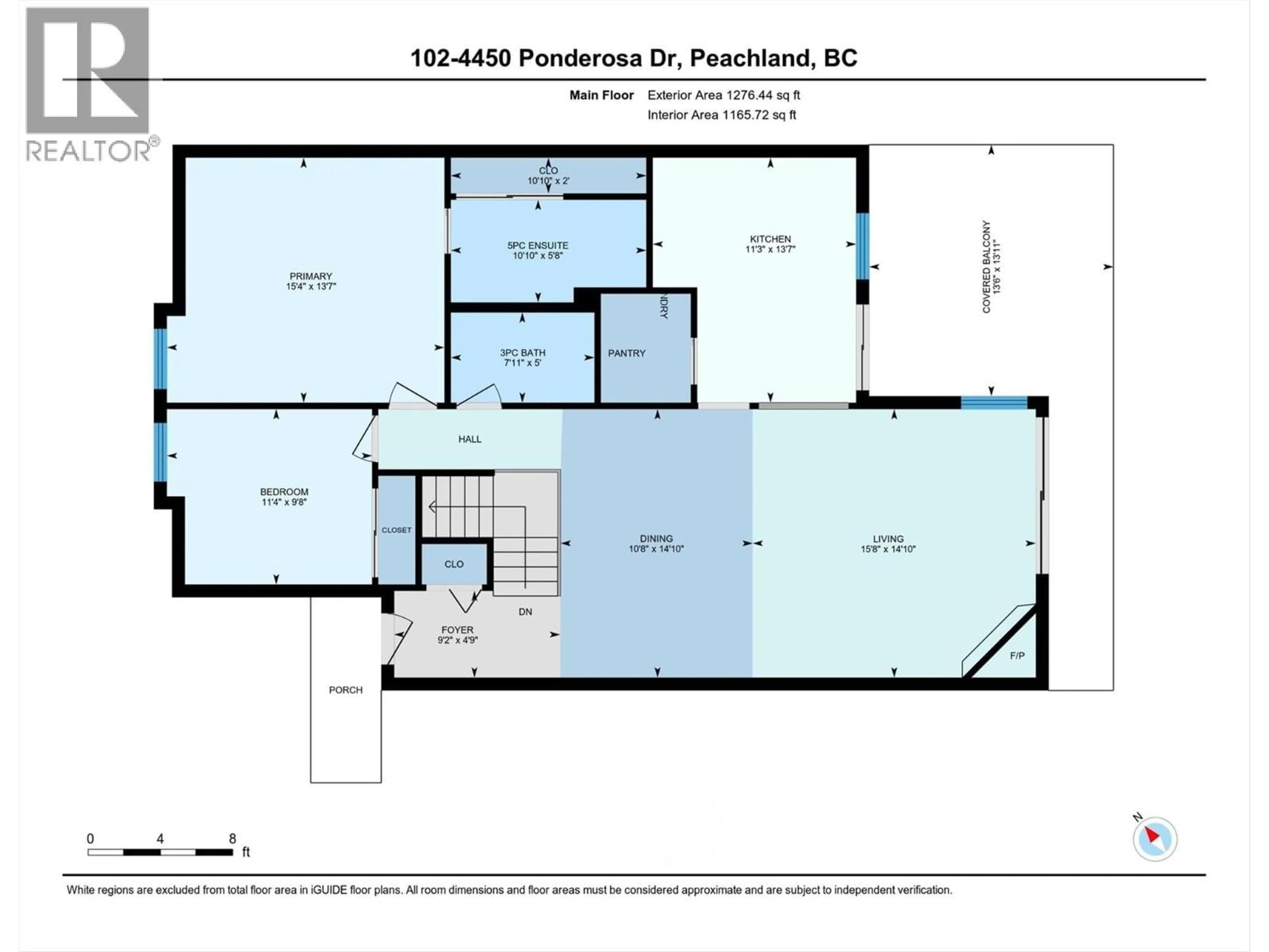 Floor plan for 102 - 4450 PONDEROSA DRIVE, Peachland British Columbia V0H1X5