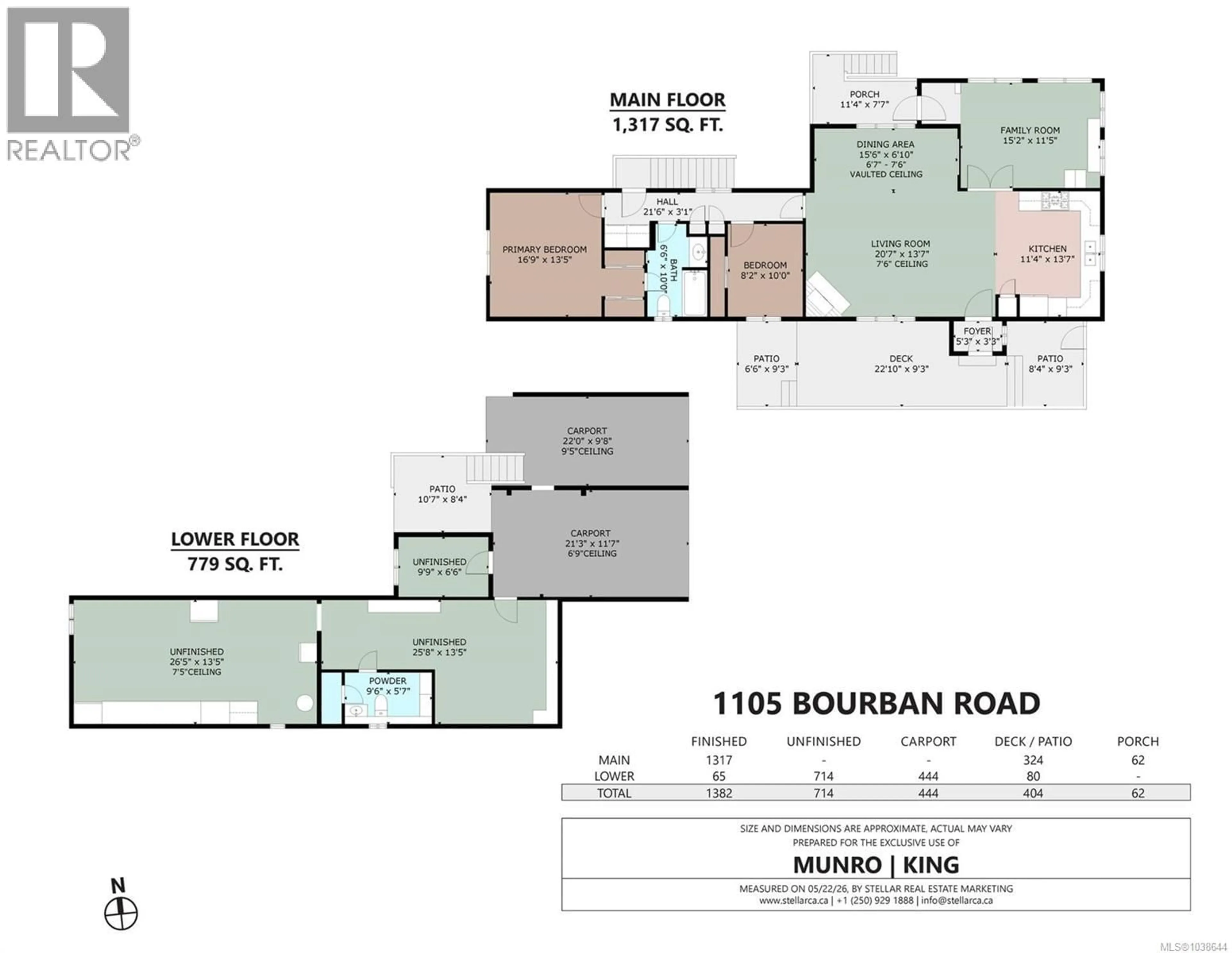 Floor plan for 1105 BOURBAN ROAD, Mill Bay British Columbia V0R2P2