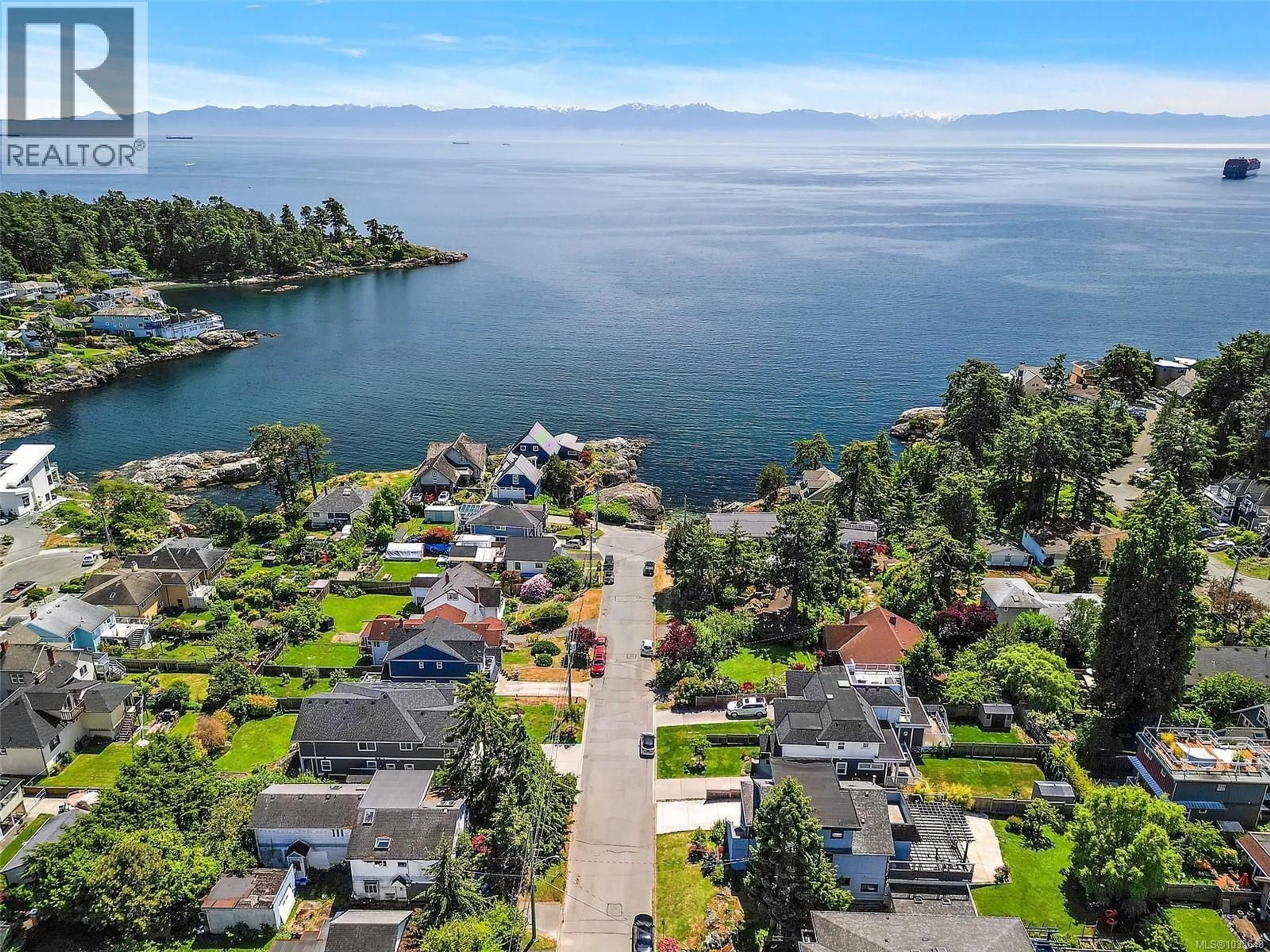 A pic from outside/outdoor area/front of a property/back of a property/a pic from drone, water/lake/river/ocean view for 474 FOSTER STREET, Esquimalt British Columbia V9A6R7