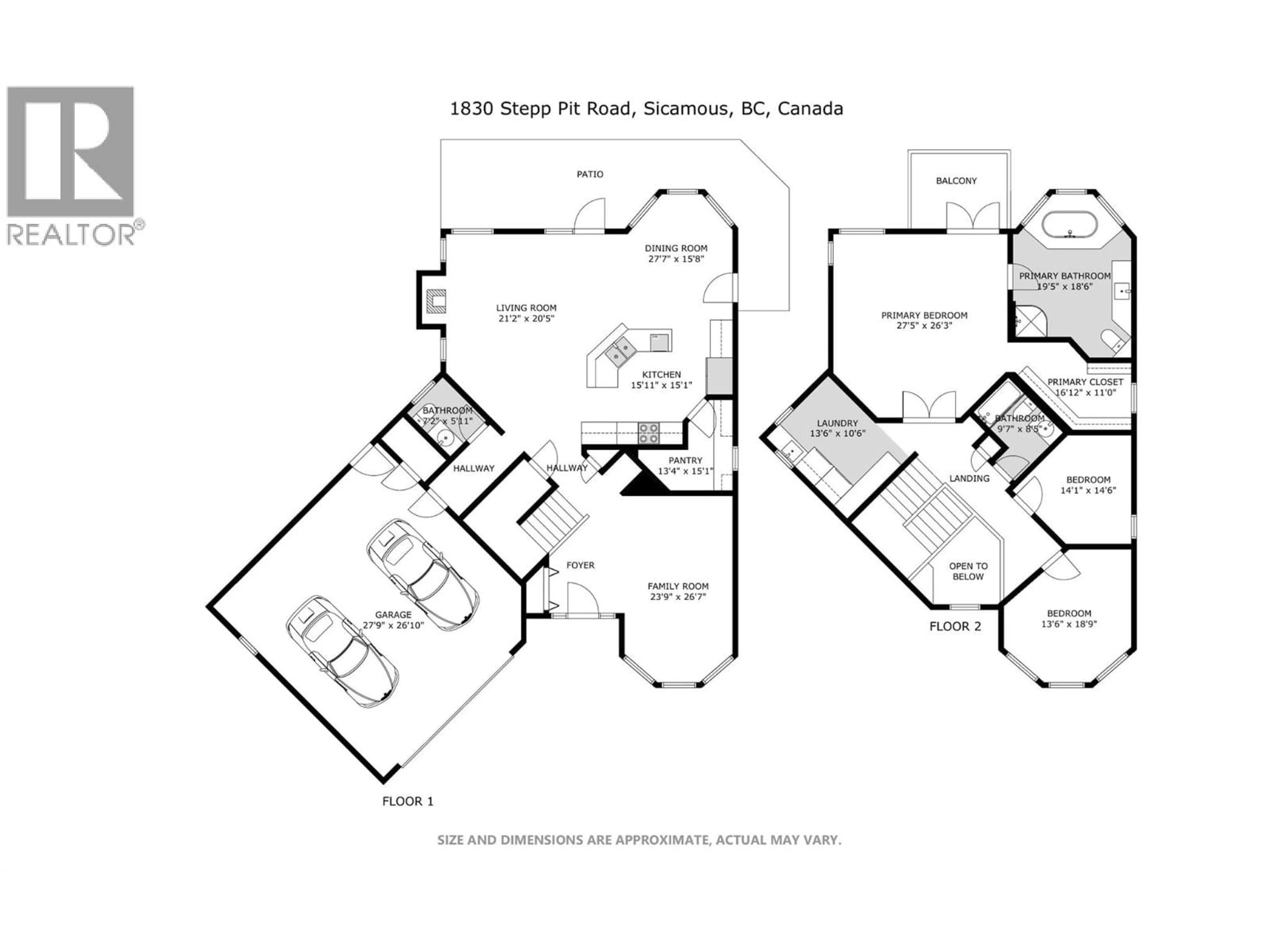 Floor plan for 1830 STEPP PIT ROAD, Sicamous British Columbia V0E2V0