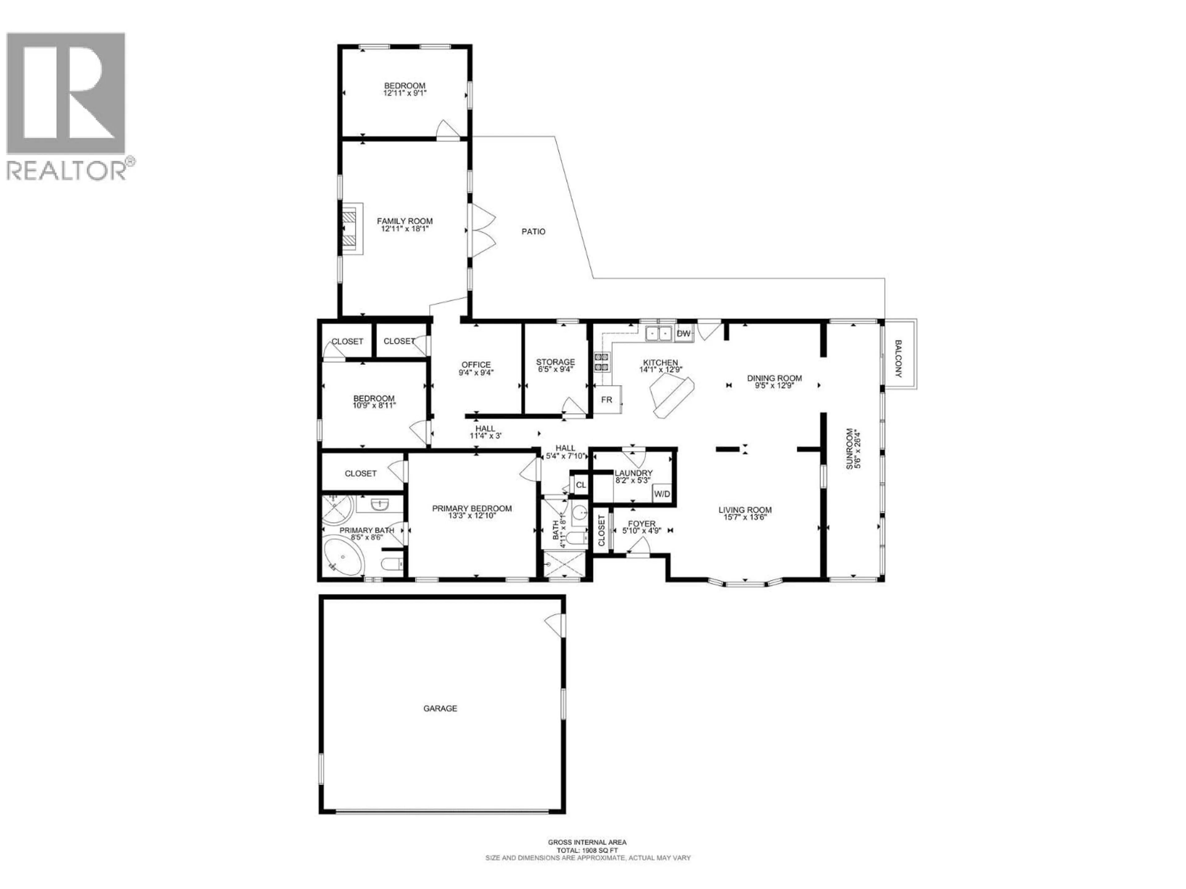 Floor plan for 96 - 9510 HWY 97 N HIGHWAY, Vernon British Columbia V1H1R8