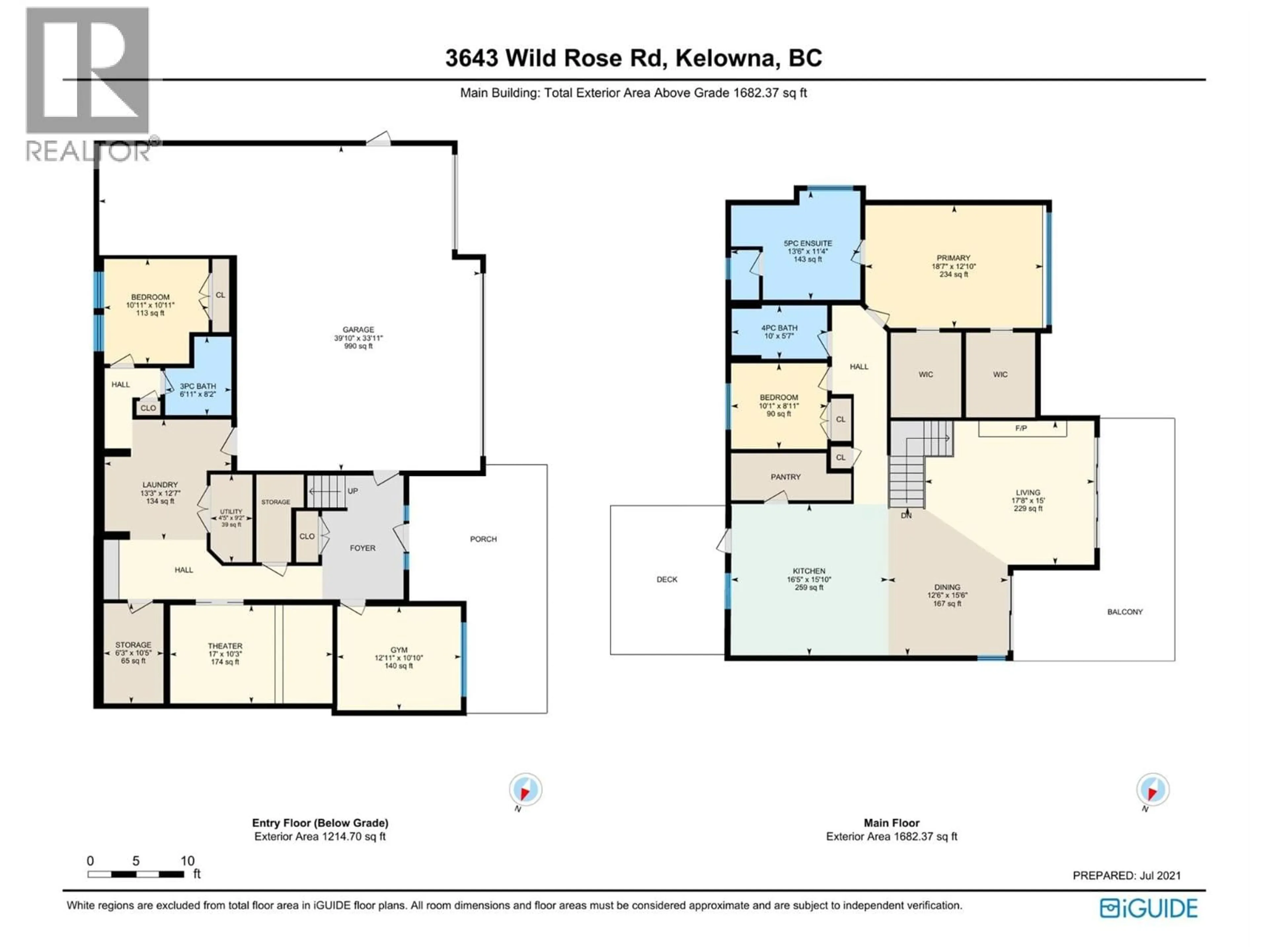 Floor plan for 3643 WILD ROSE ROAD, Kelowna British Columbia V1V3G2
