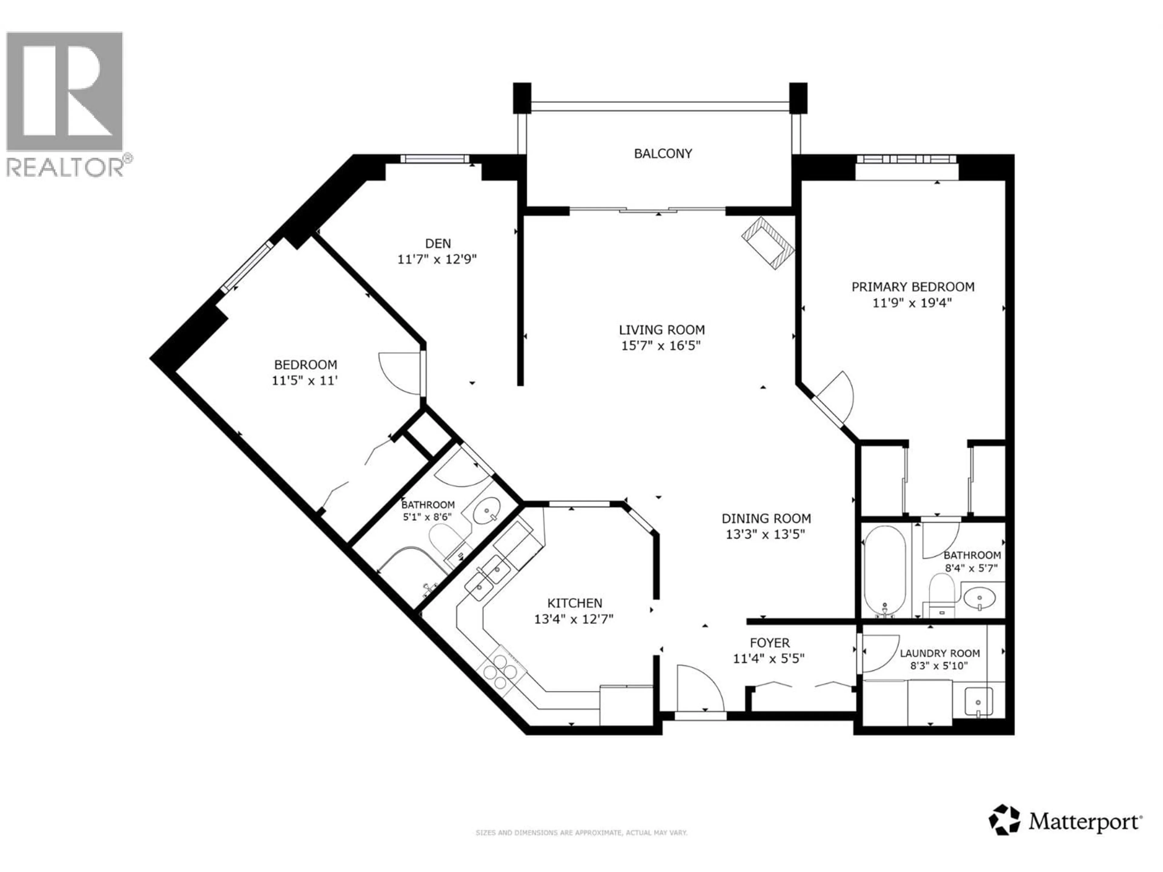 Floor plan for 206 - 305 WHITMAN ROAD, Kelowna British Columbia V1V2P3