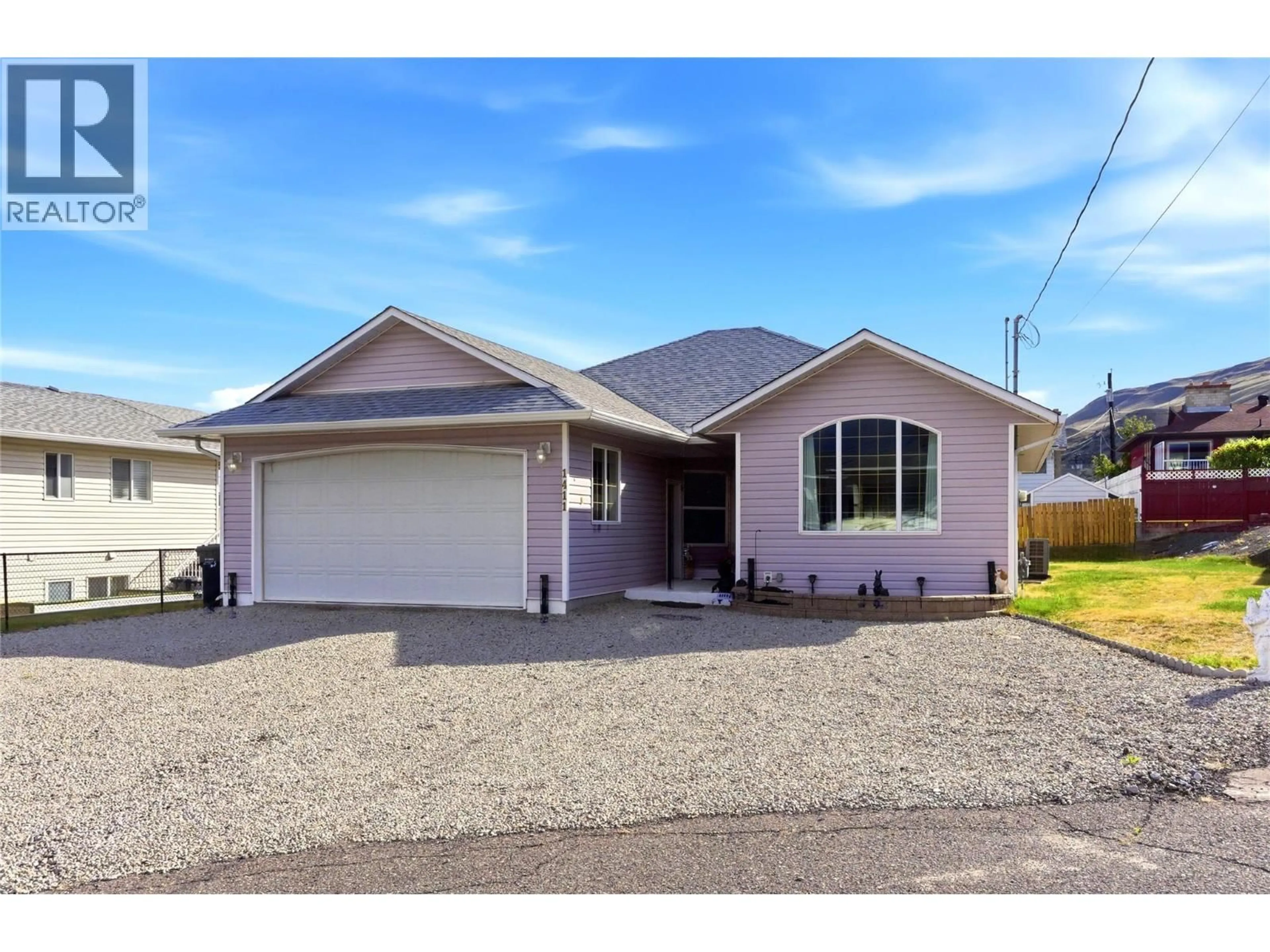 Home with vinyl exterior material, street for 1411 PEARS PLACE, Ashcroft British Columbia V0K1A0