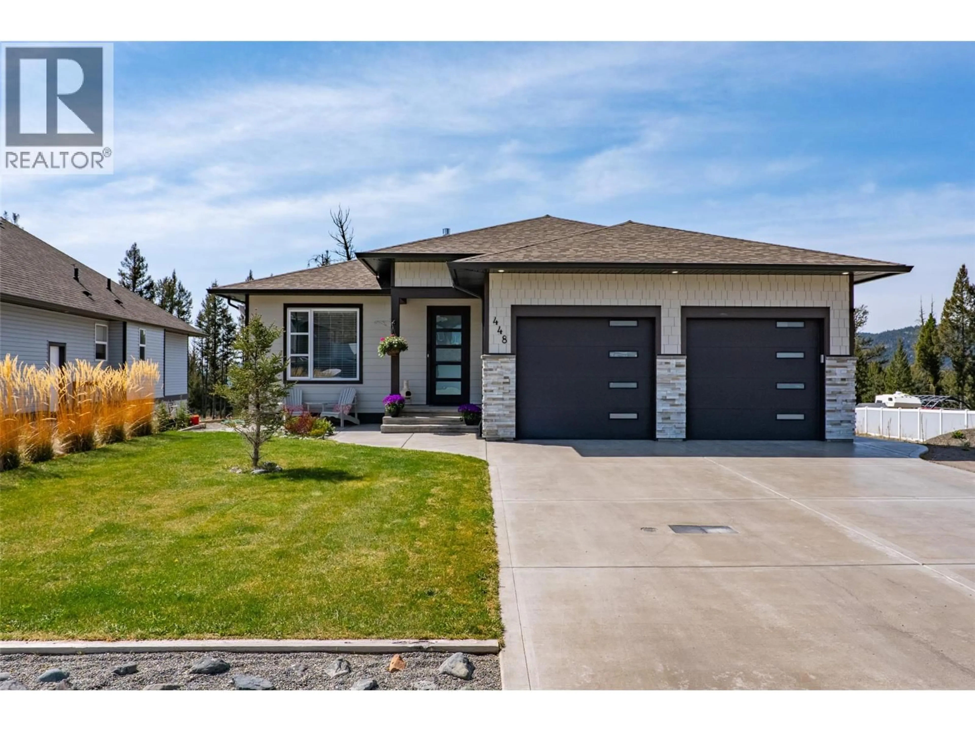 Home with brick exterior material, street for 448 DALADON DRIVE, Logan Lake British Columbia V0K1W0