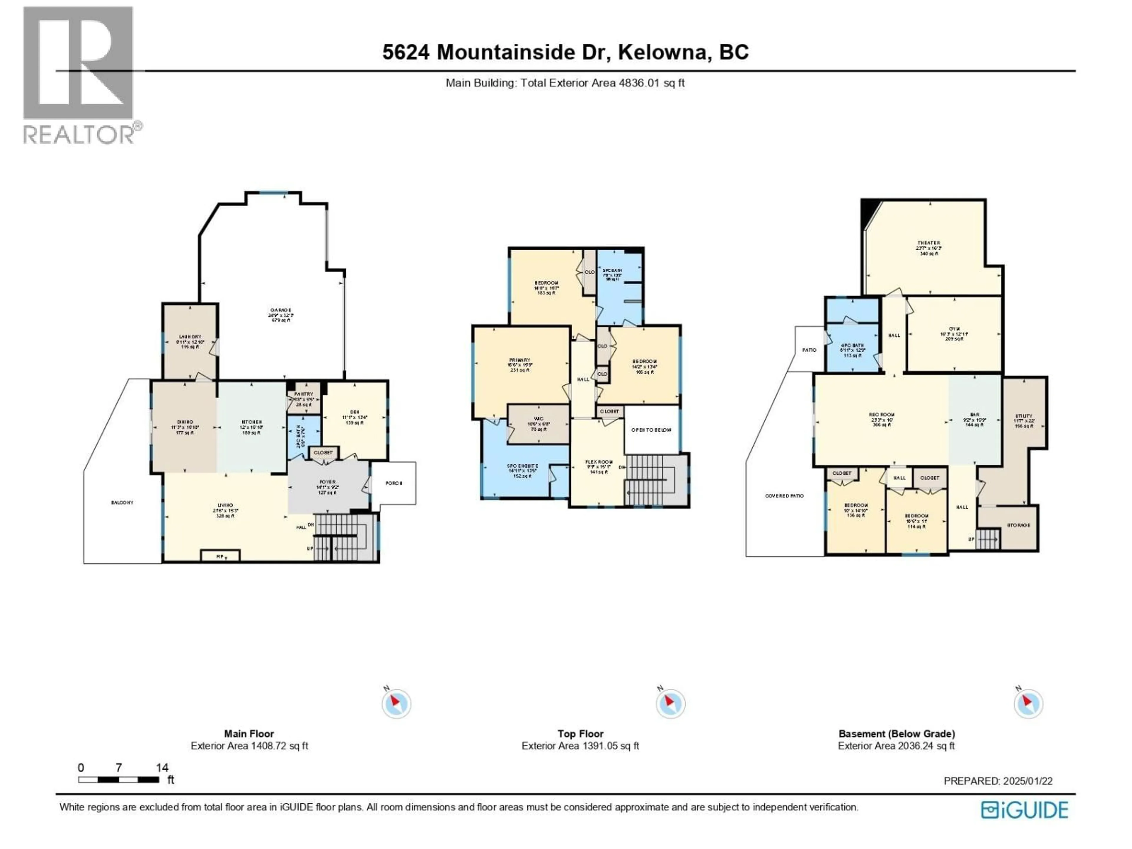 Floor plan for 5624 MOUNTAINSIDE DRIVE, Kelowna British Columbia V1W5L5