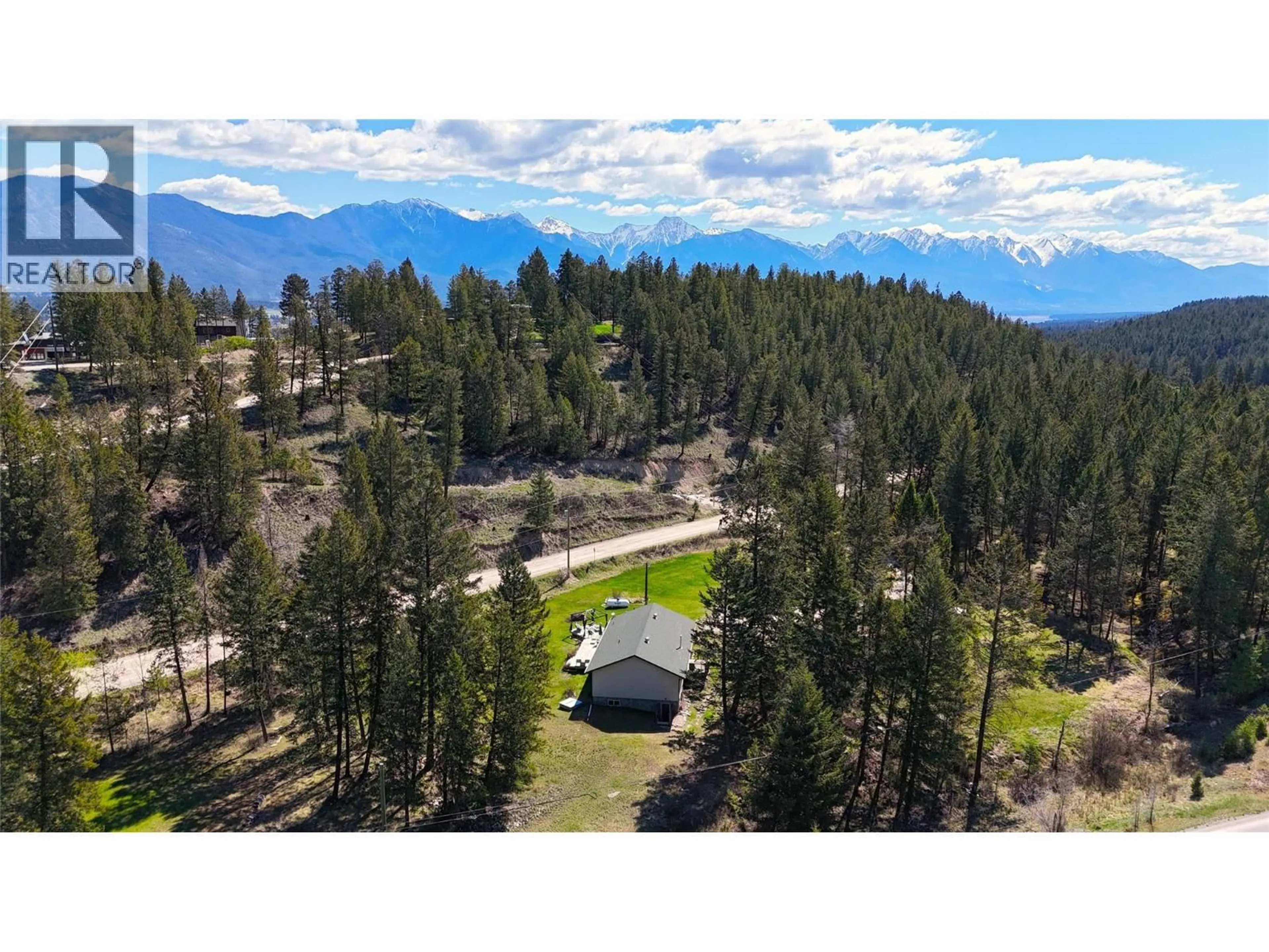 A pic from outside/outdoor area/front of a property/back of a property/a pic from drone, mountain view for 4206 COY ROAD, Invermere British Columbia V0A1K4