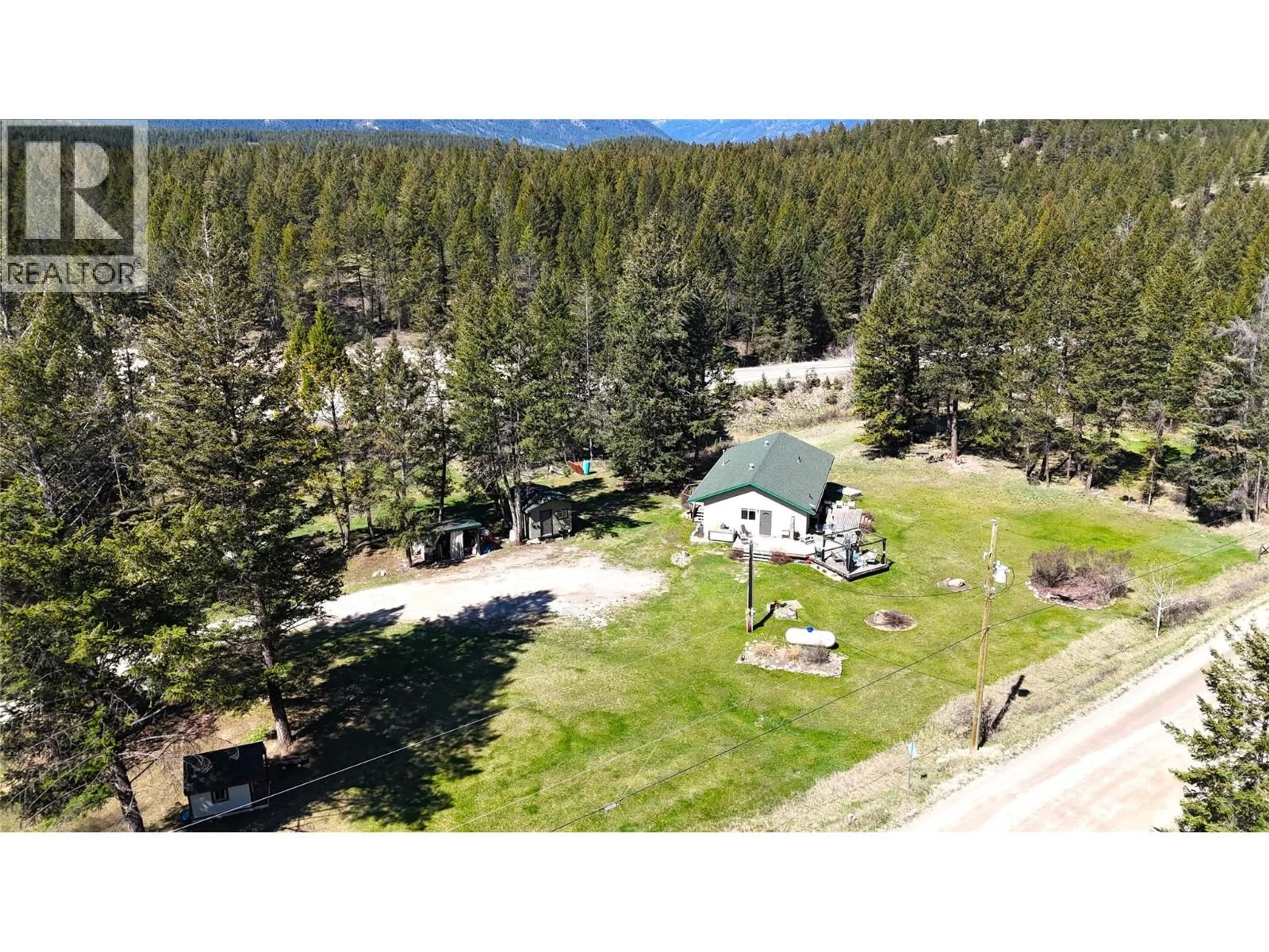 A pic from outside/outdoor area/front of a property/back of a property/a pic from drone, mountain view for 4206 COY ROAD, Invermere British Columbia V0A1K4
