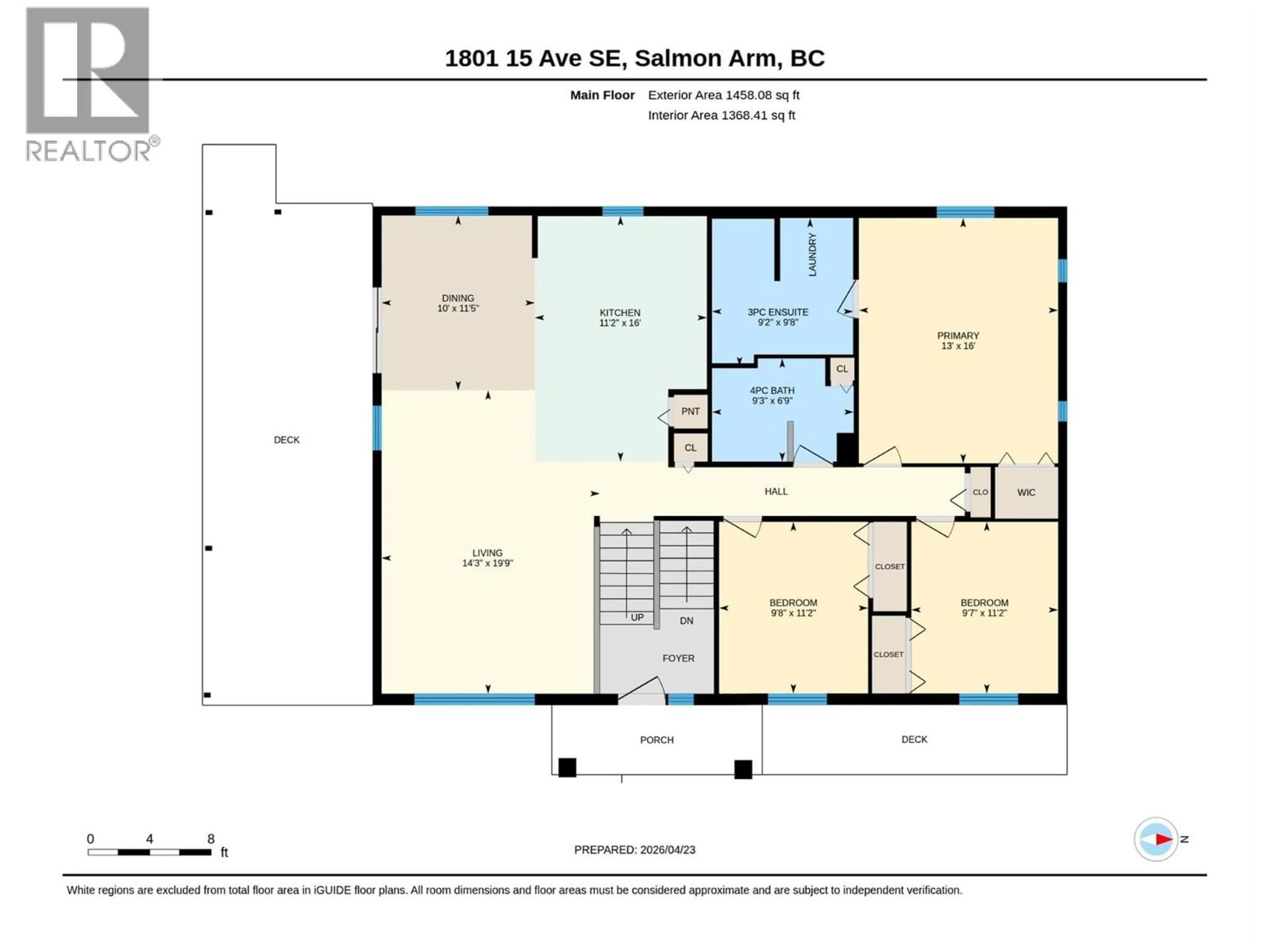 Floor plan for 1801 15 AVENUE SOUTHEAST, Salmon Arm British Columbia V1E2E9