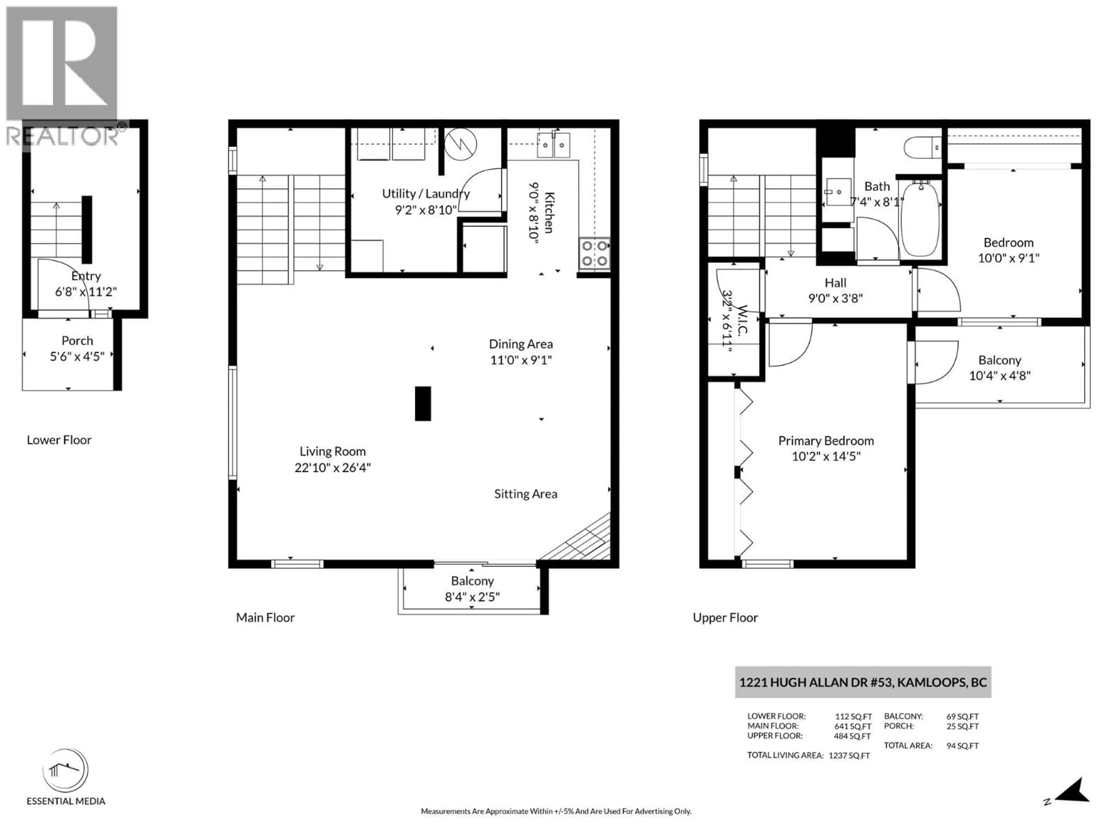 Floor plan for 53 - 1221 HUGH ALLAN DRIVE, Kamloops British Columbia V1S1M7
