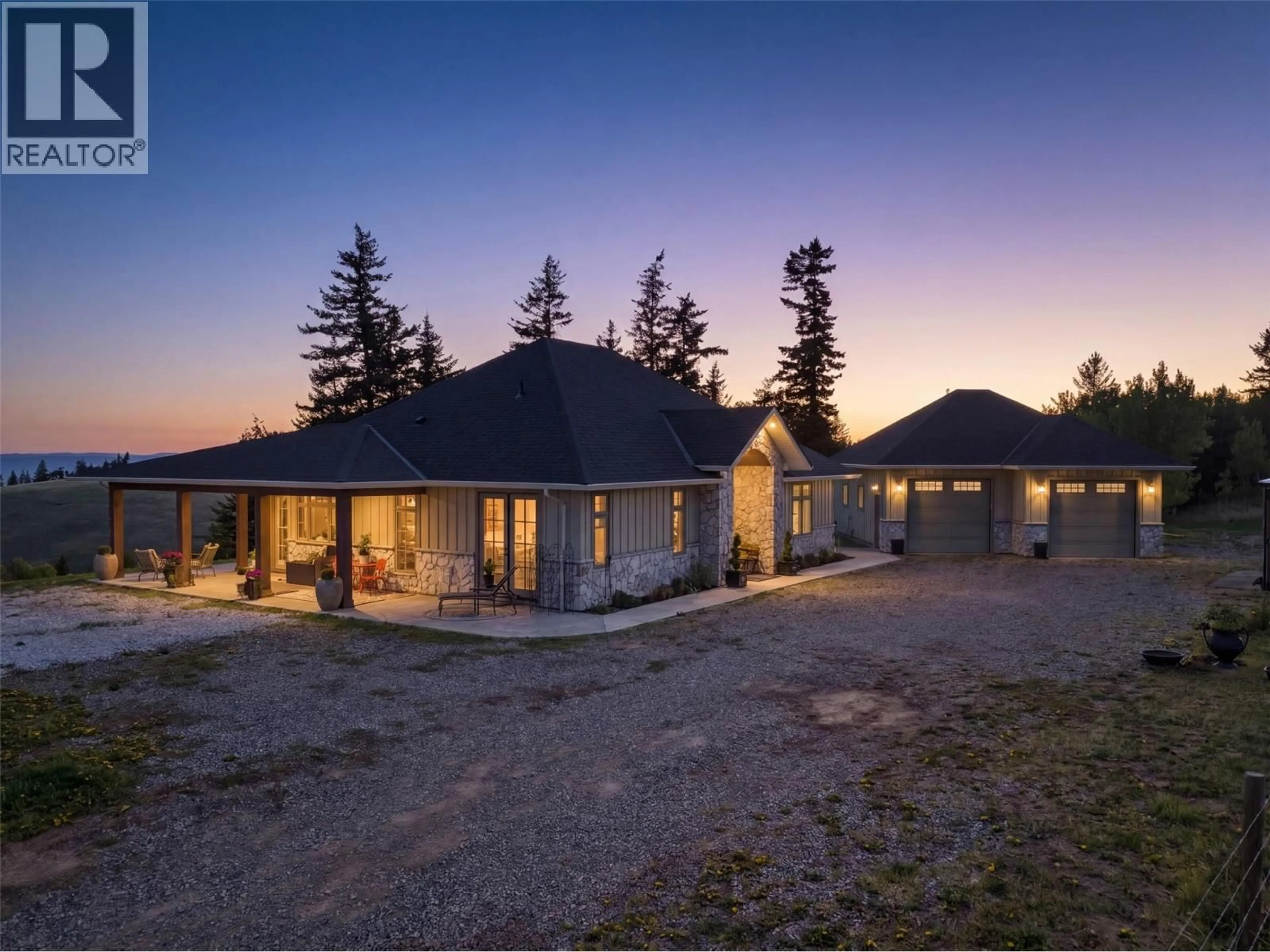 A pic from outside/outdoor area/front of a property/back of a property/a pic from drone, building for 2644 ROSE HILL ROAD, Kamloops British Columbia V2E2S8