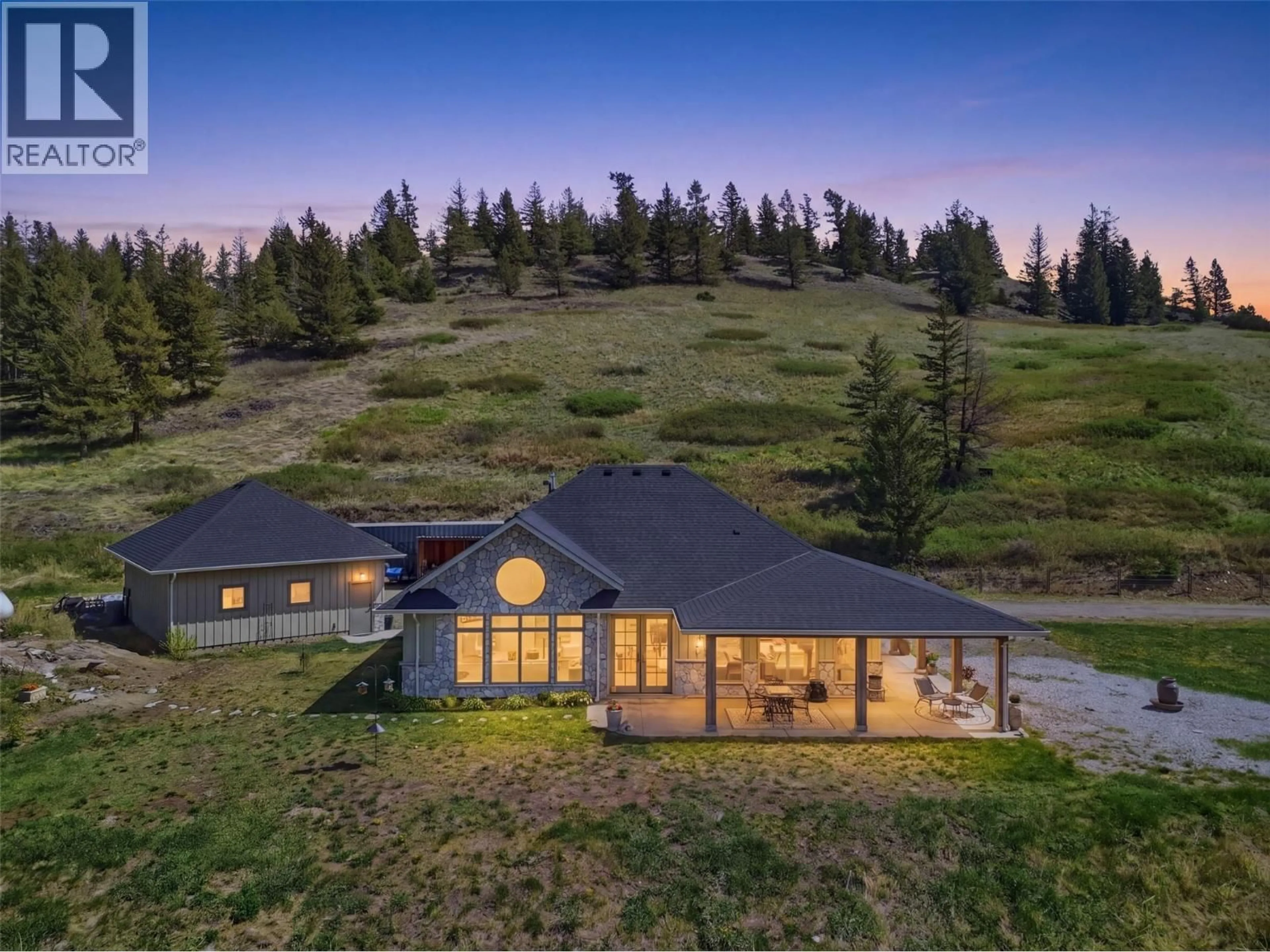 A pic from outside/outdoor area/front of a property/back of a property/a pic from drone, mountain view for 2644 ROSE HILL ROAD, Kamloops British Columbia V2E2S8