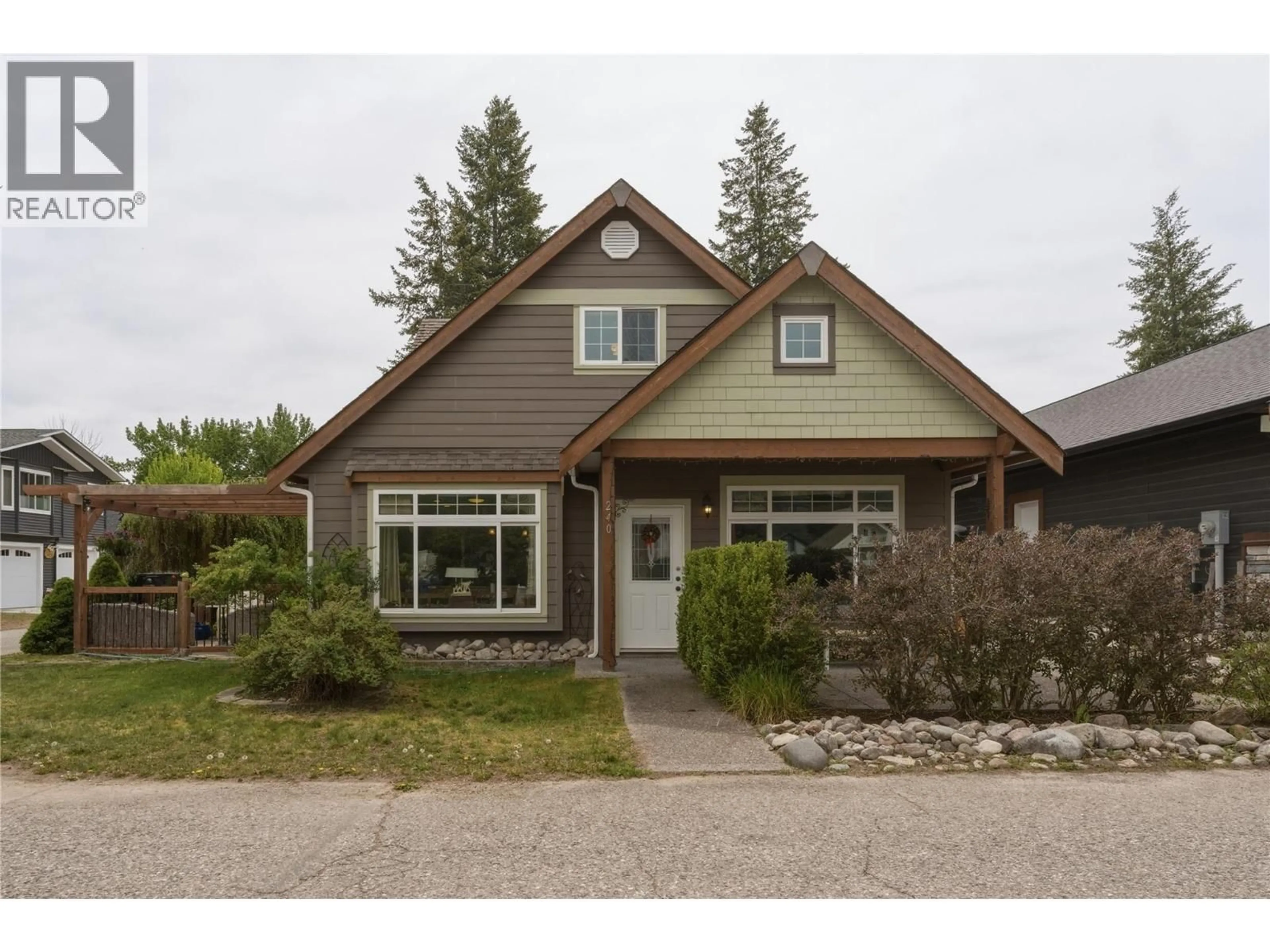 Home with vinyl exterior material, street for 240 GROUSE AVENUE, Vernon British Columbia V1H2A1