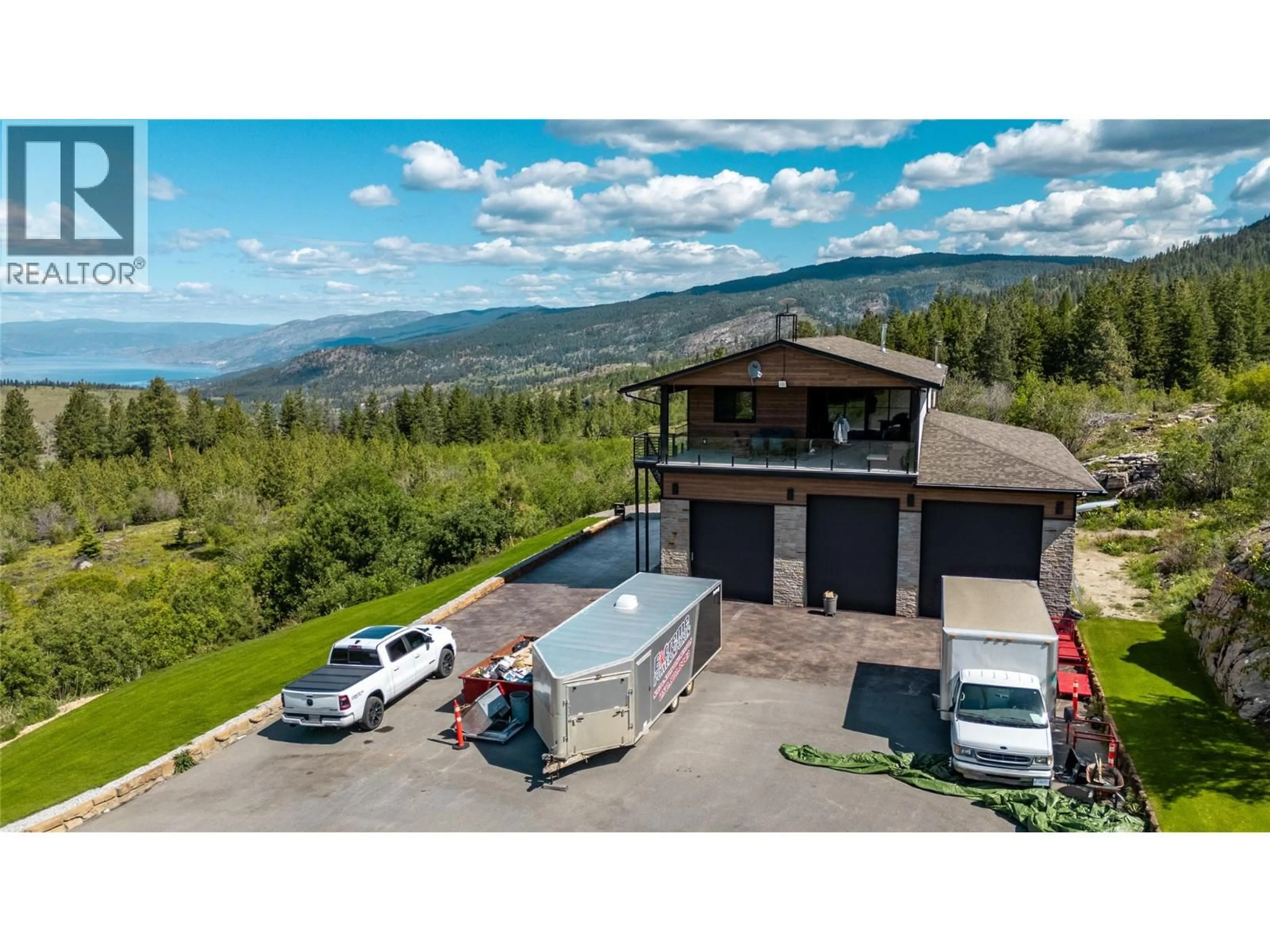 A pic from outside/outdoor area/front of a property/back of a property/a pic from drone, mountain view for 148 GARNET WAY, Penticton British Columbia V2A8V9