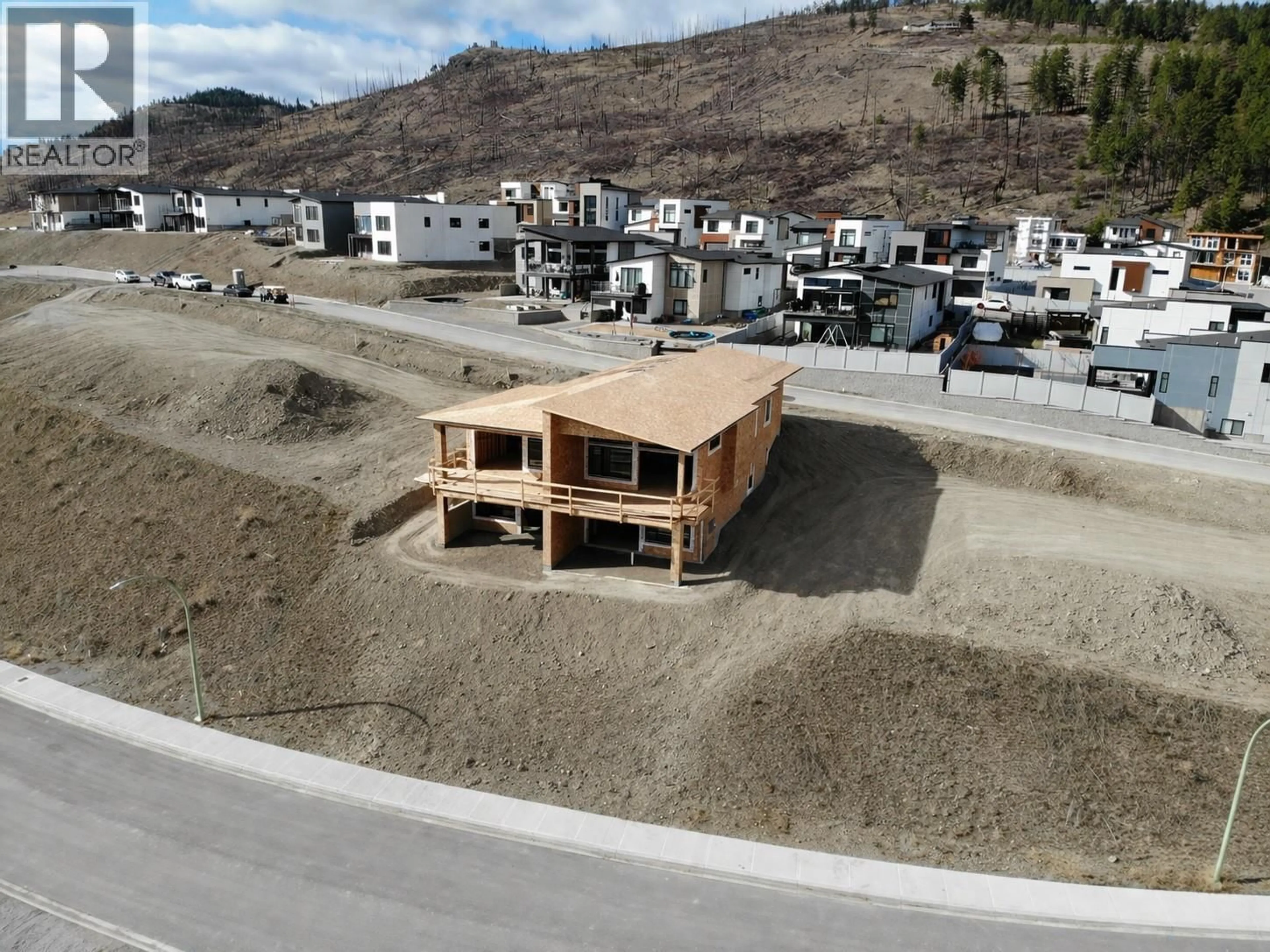 A pic from outside/outdoor area/front of a property/back of a property/a pic from drone, mountain view for 3746 MORNINGSIDE DRIVE, West Kelowna British Columbia V4T0B1