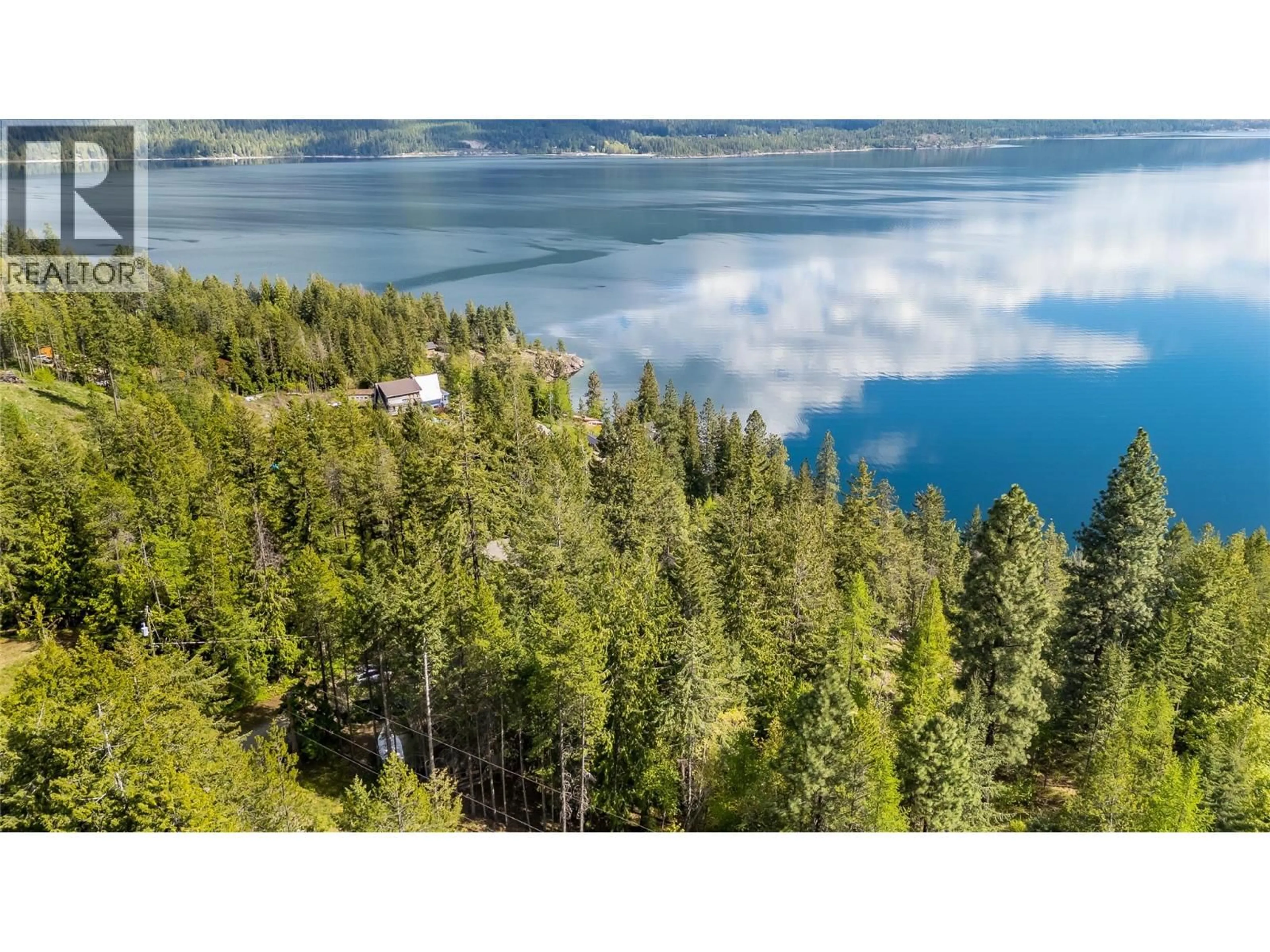 A pic from outside/outdoor area/front of a property/back of a property/a pic from drone, water/lake/river/ocean view for 4258 HIGHWAY 31 OTHER, Ainsworth British Columbia V0G1A0