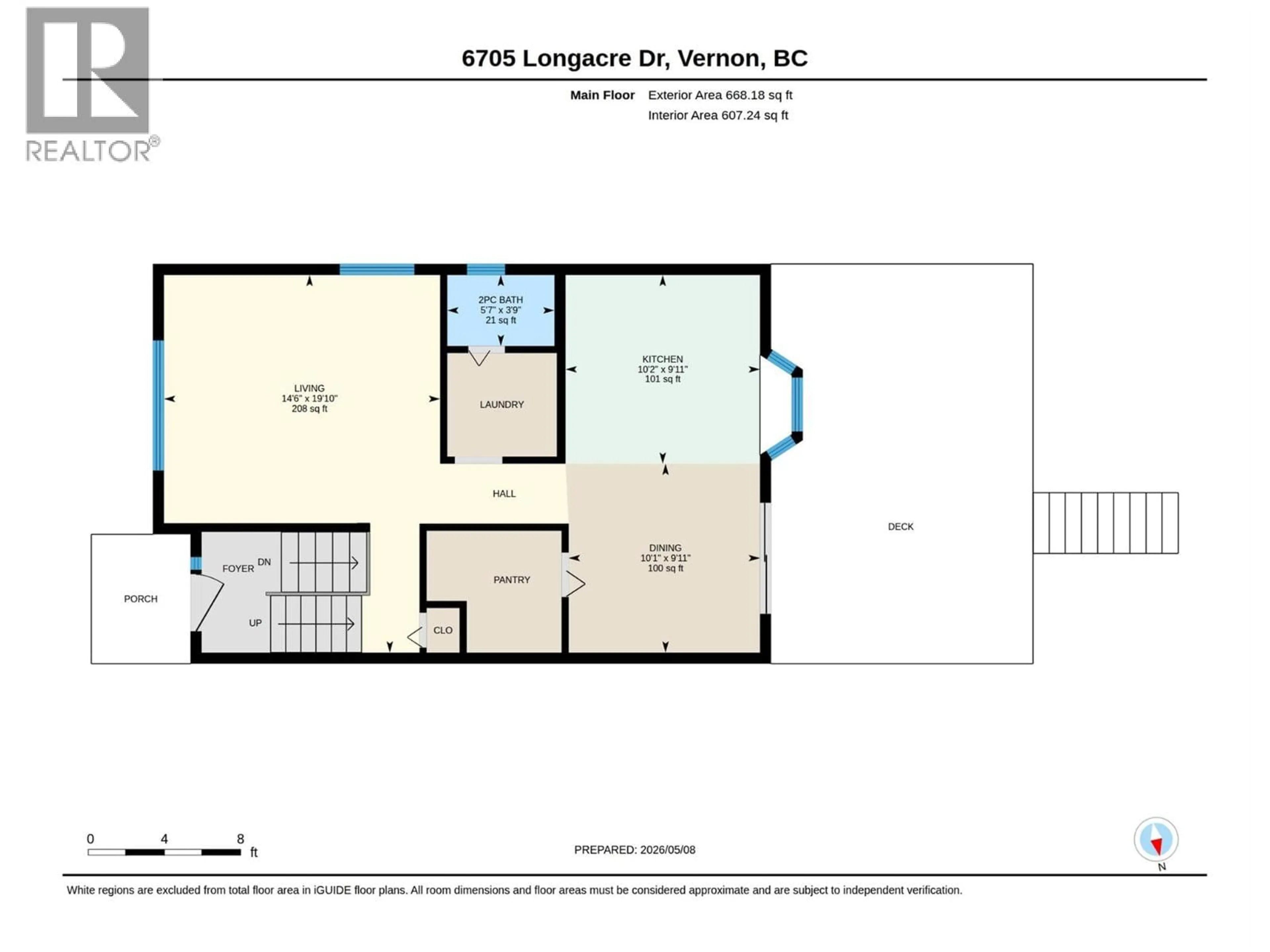 Floor plan for 6705 LONGACRE DRIVE, Vernon British Columbia V1H1J1