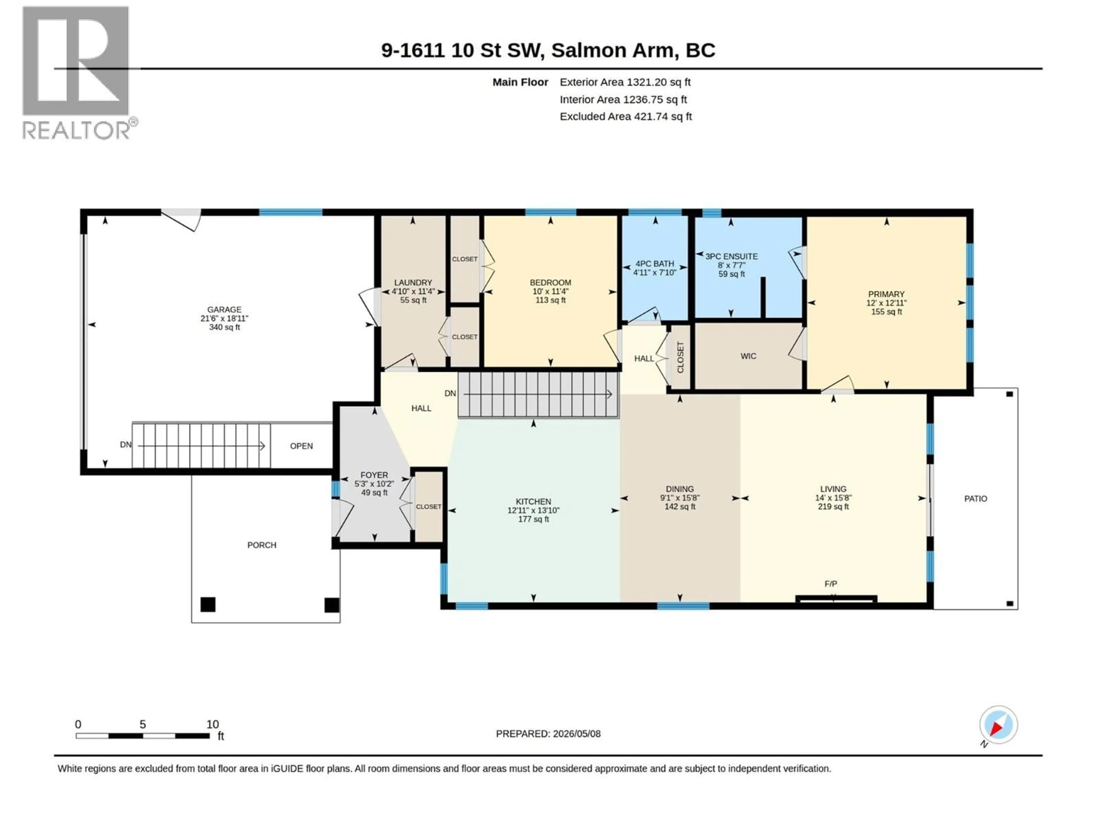 Floor plan for 9 - 1611 10 STREET SOUTHWEST, Salmon Arm British Columbia V1E0C8