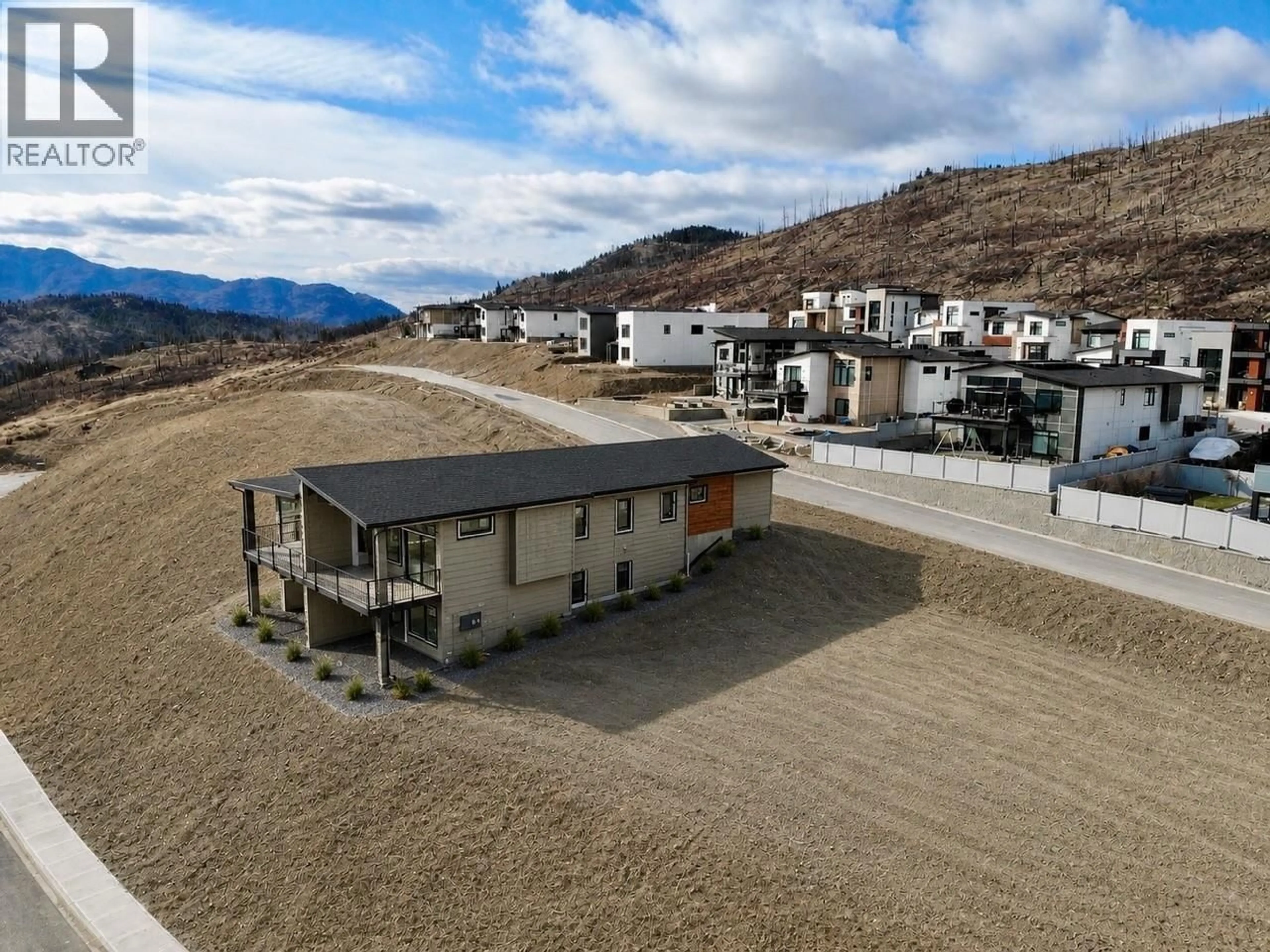 A pic from outside/outdoor area/front of a property/back of a property/a pic from drone, mountain view for 3748 MORNINGSIDE DRIVE, West Kelowna British Columbia V4T0B1