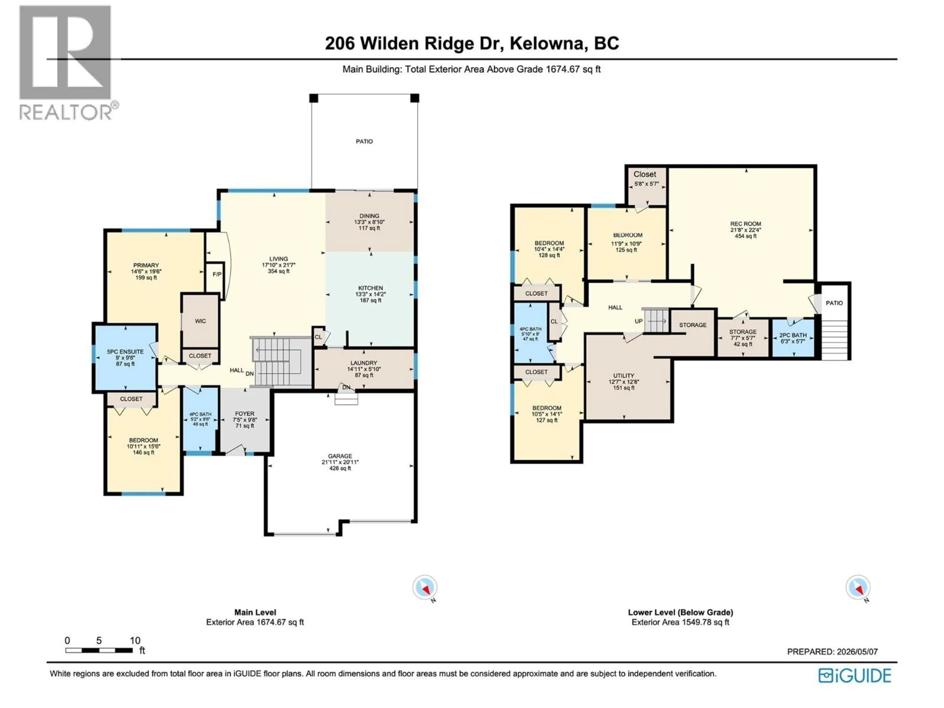 Floor plan for 206 WILDEN RIDGE DRIVE, Kelowna British Columbia V1V2Z9