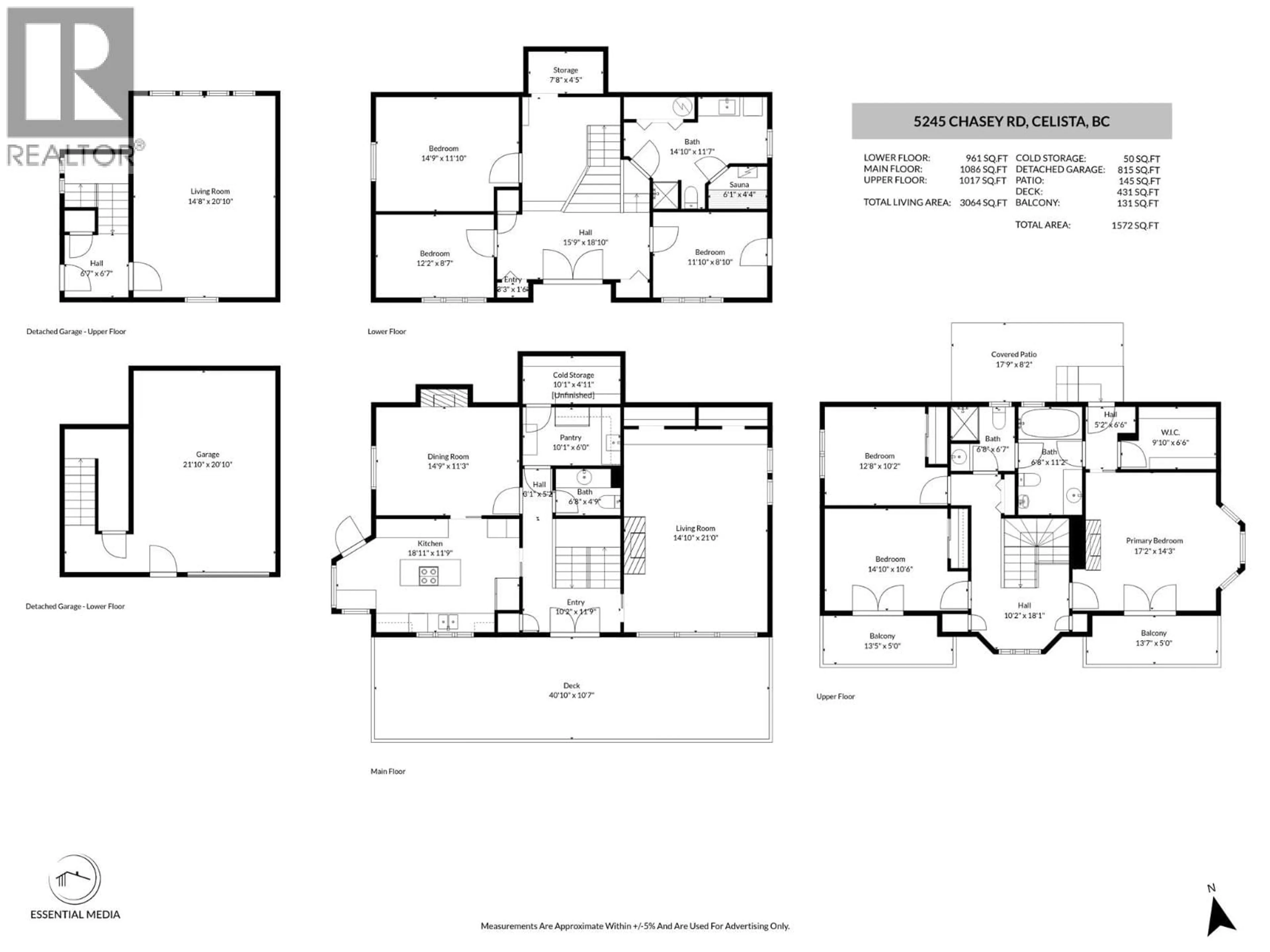 Floor plan for 5245 CHASEY ROAD, Celista British Columbia V0E1M6