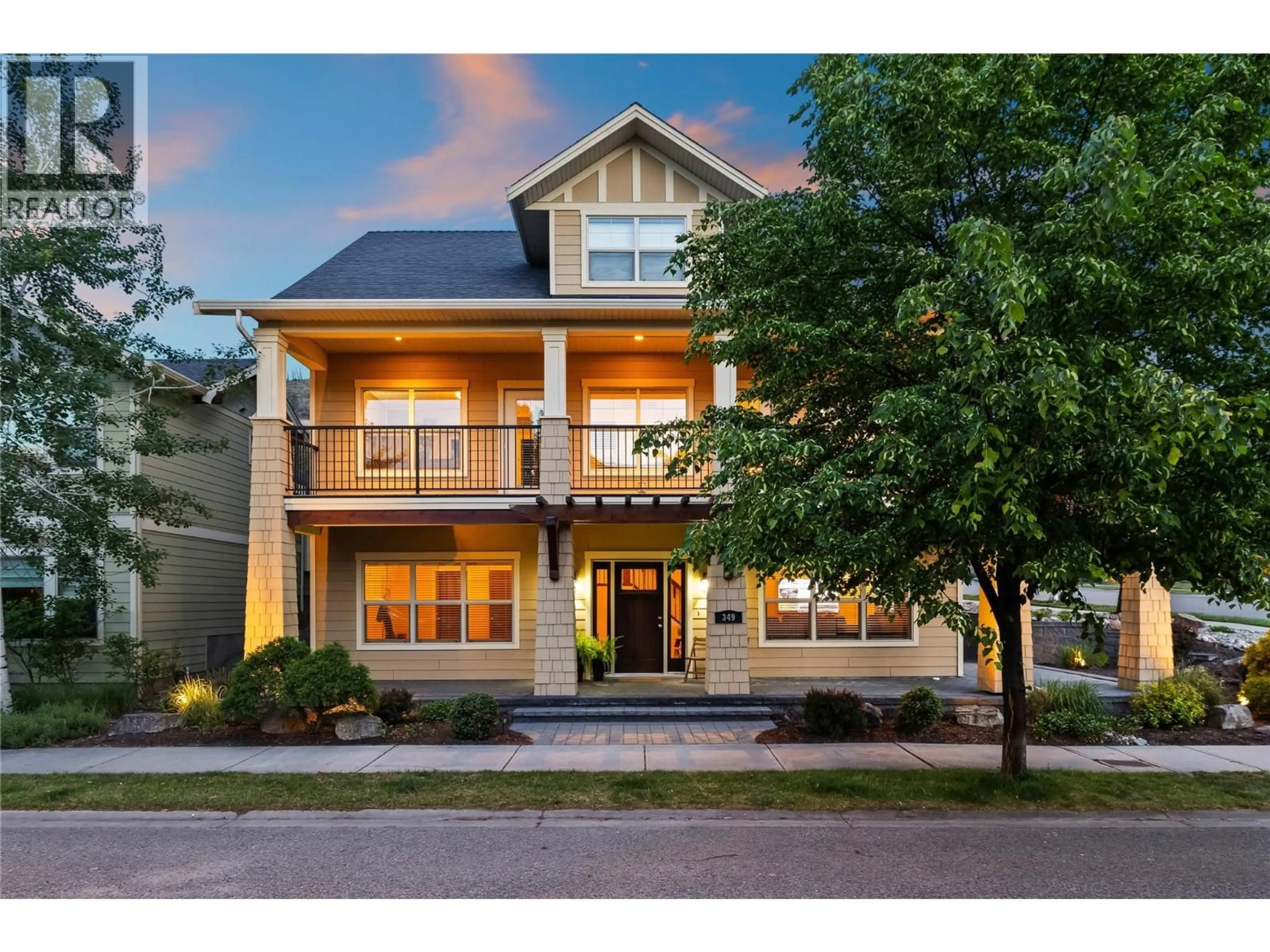 Home with brick exterior material, street for 349 HILLSIDE AVENUE, Kelowna British Columbia V1W5H1