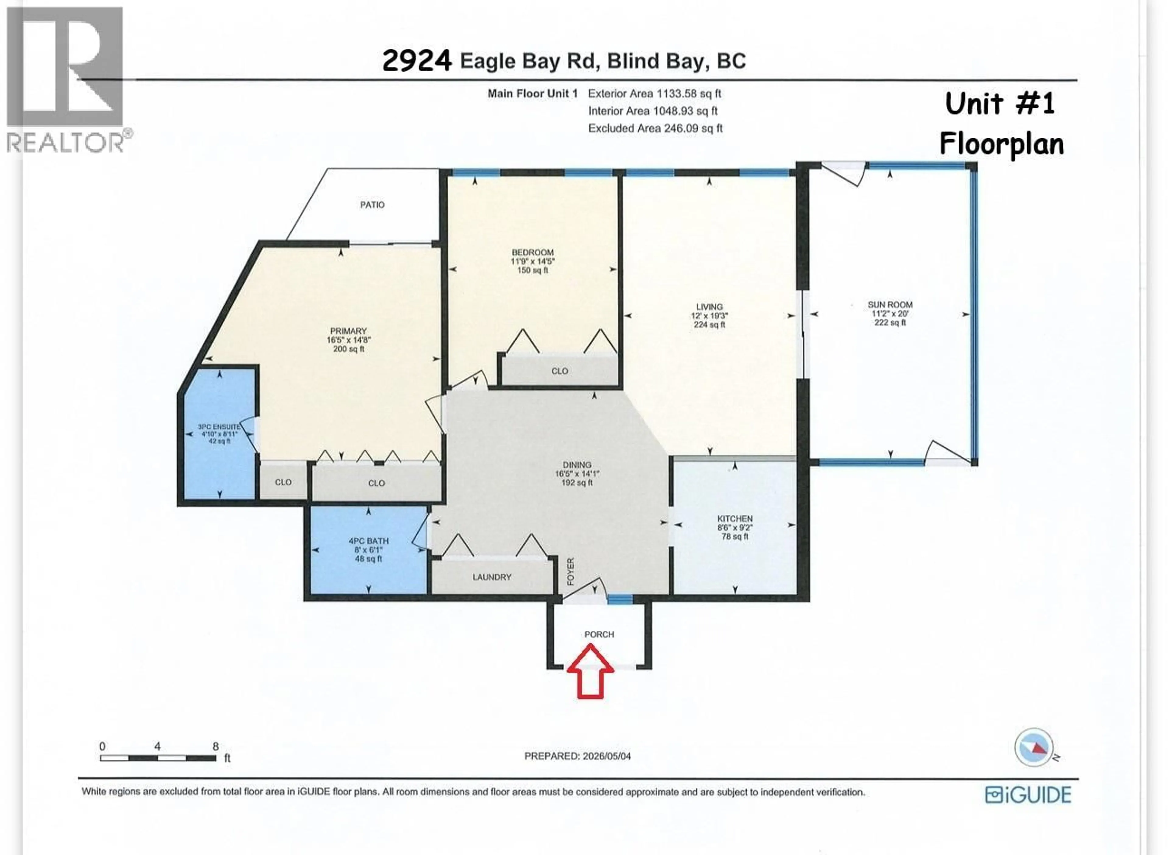 Floor plan for 1 to 5 - 2924 EAGLE BAY ROAD, Blind Bay British Columbia V0E1H1