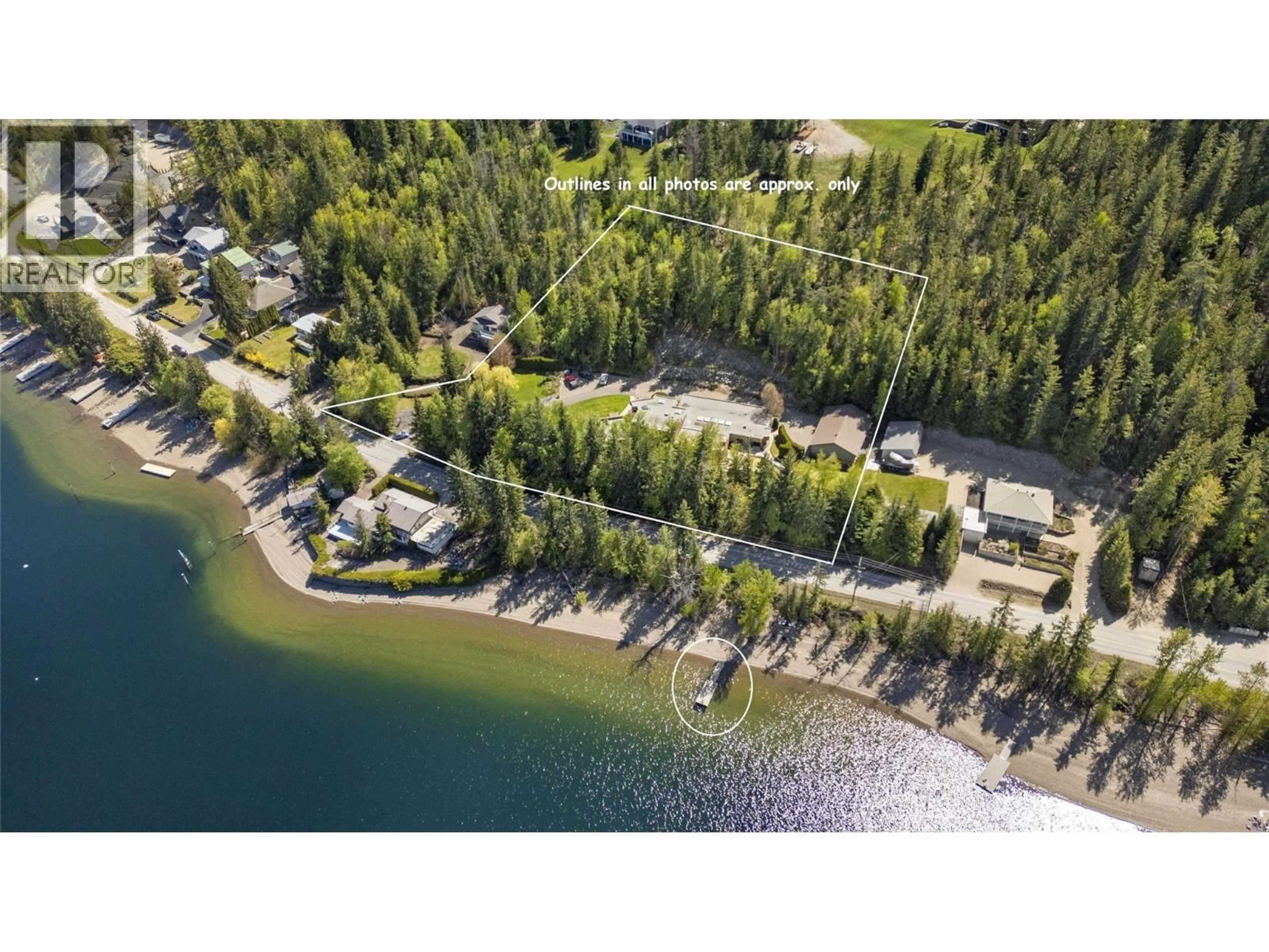 A pic from outside/outdoor area/front of a property/back of a property/a pic from drone, water/lake/river/ocean view for 1 to 5 - 2924 EAGLE BAY ROAD, Blind Bay British Columbia V0E1H1