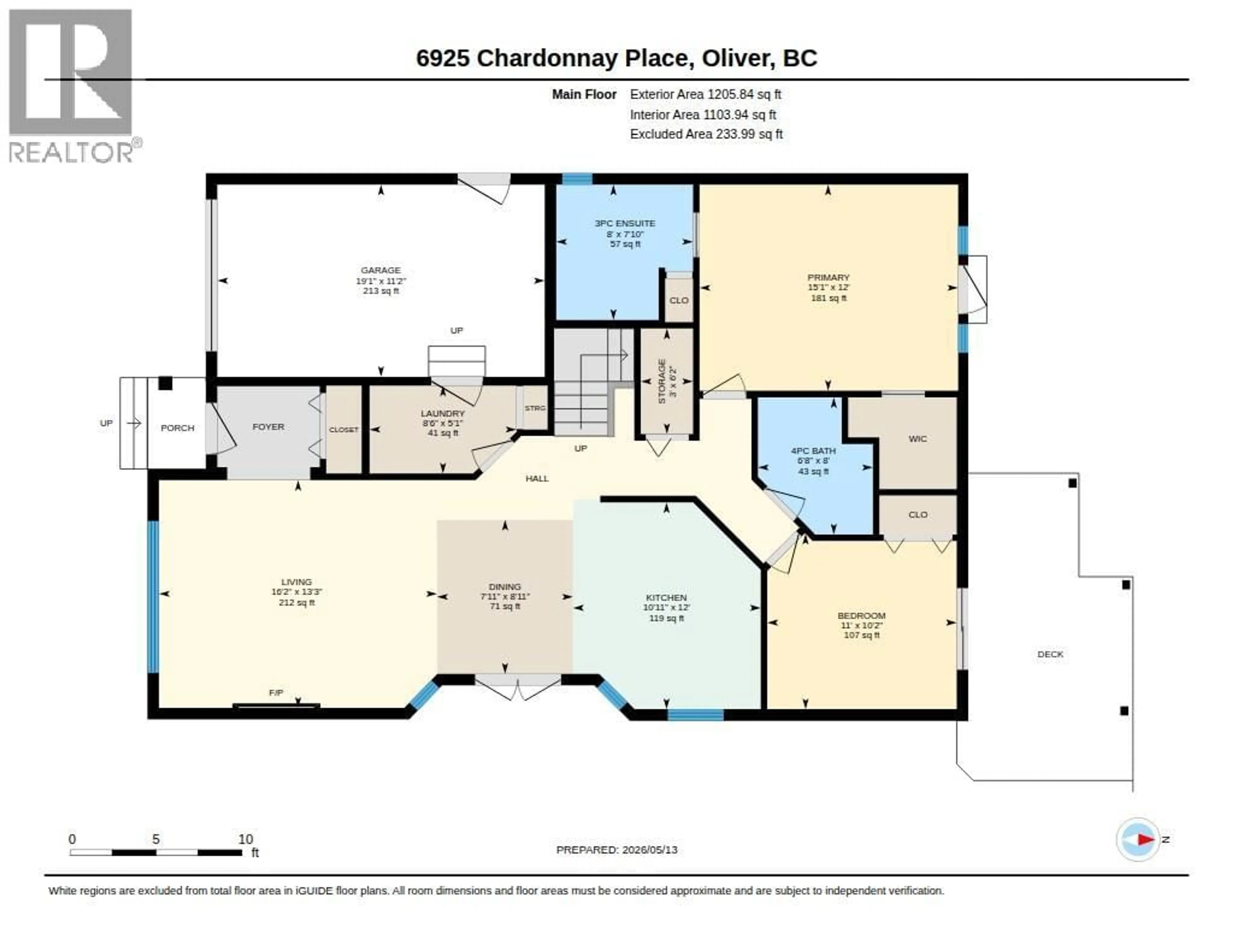 Floor plan for 6925 CHARDONNAY PLACE, Oliver British Columbia V0H1T4