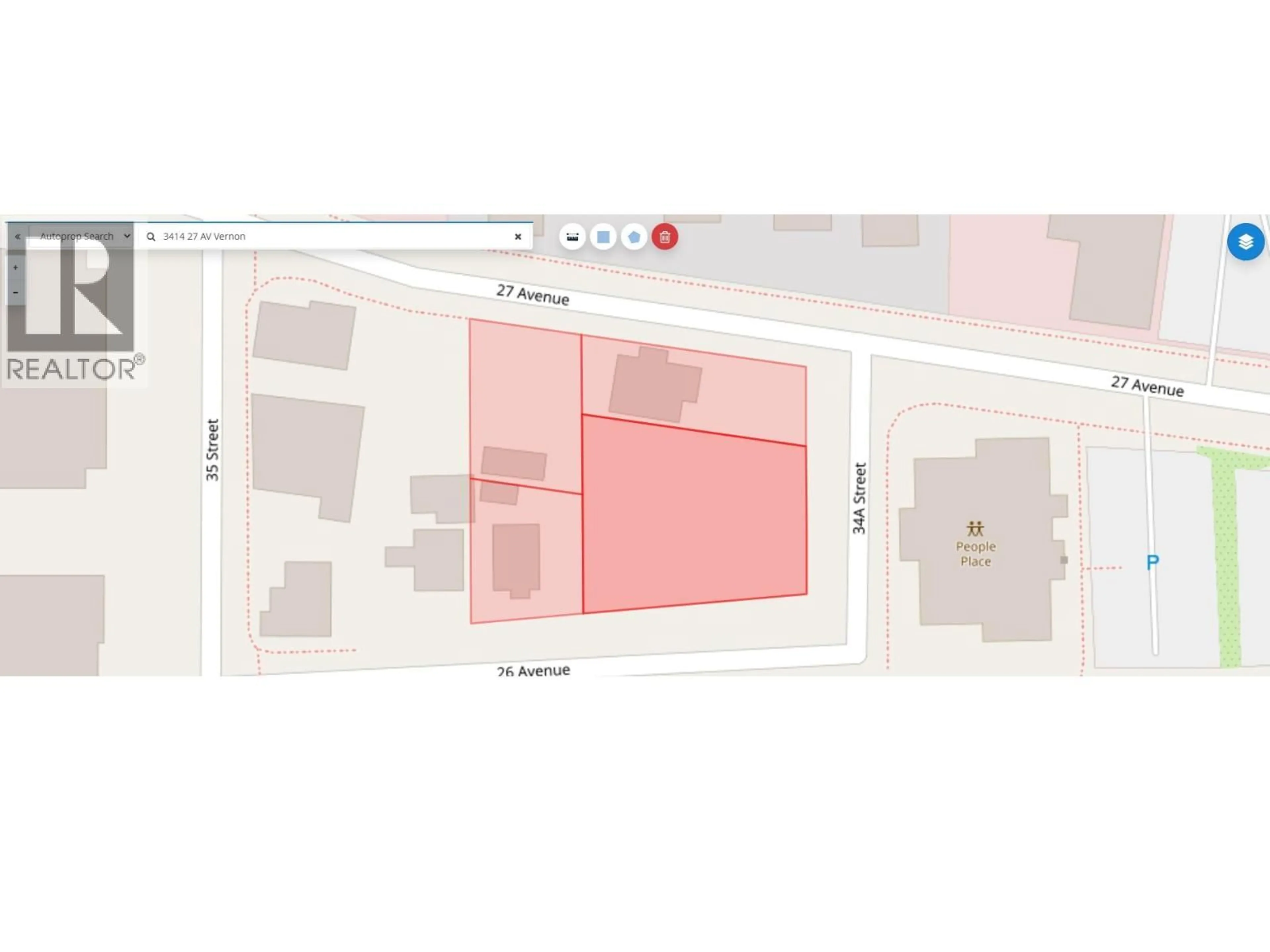 Picture of a map for 3406 27 AVENUE, Vernon British Columbia v1t1s3