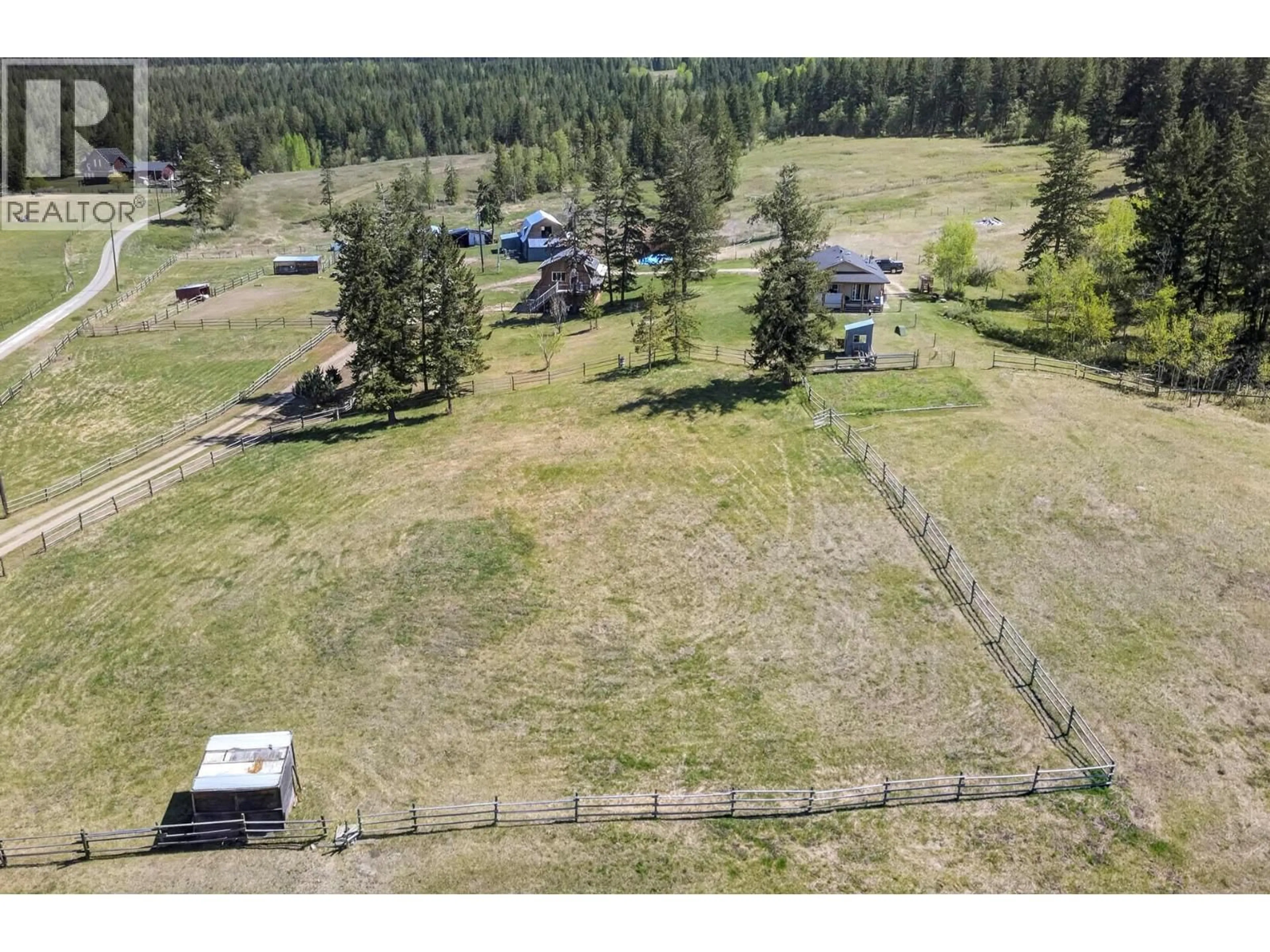 A pic from outside/outdoor area/front of a property/back of a property/a pic from drone, forest/trees view for 2994 DUCK RANGE ROAD, Pritchard British Columbia V0E2P0