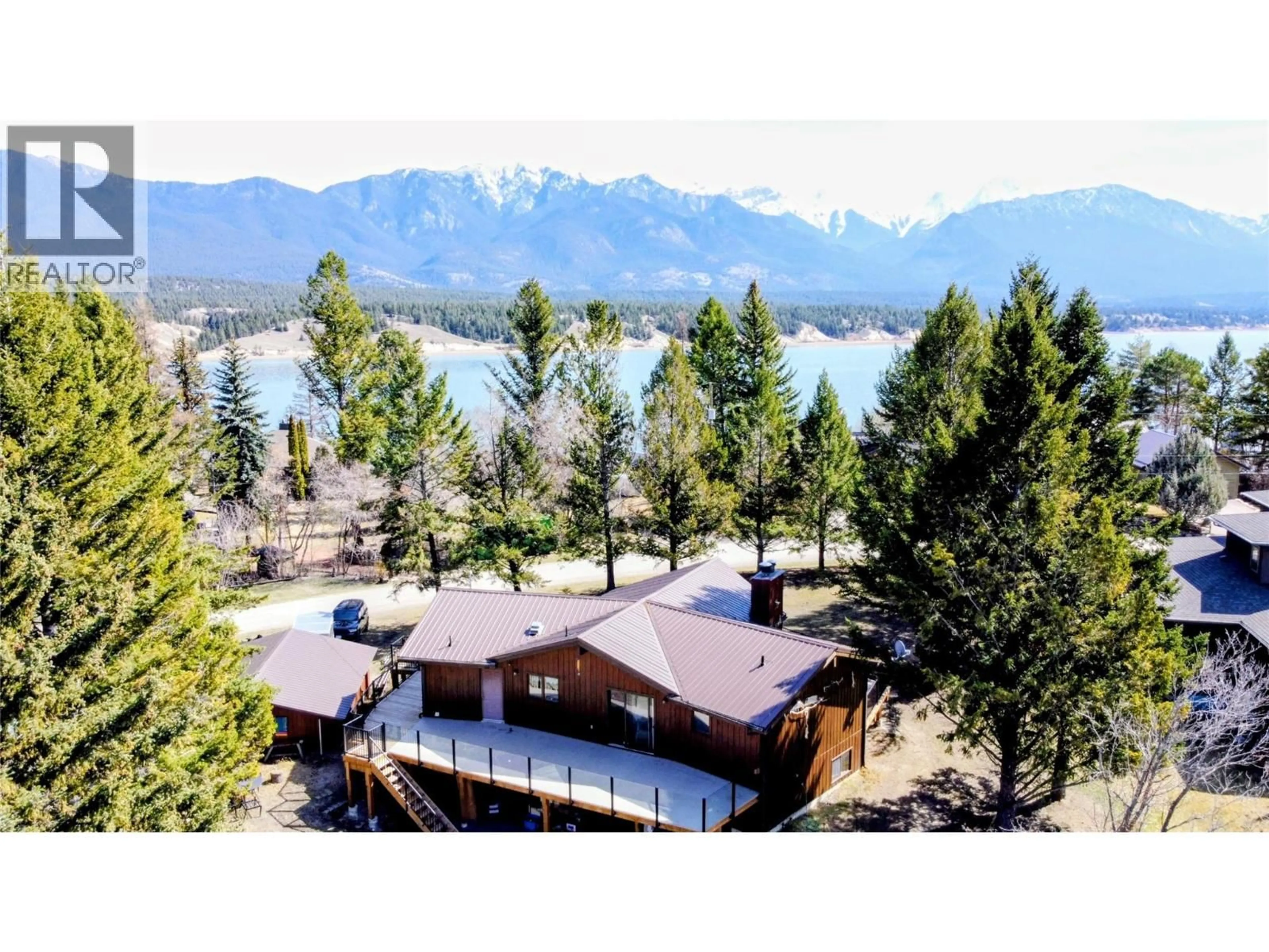 A pic from outside/outdoor area/front of a property/back of a property/a pic from drone, mountain view for 2383 RUAULT ROAD, Windermere British Columbia V0A1K4