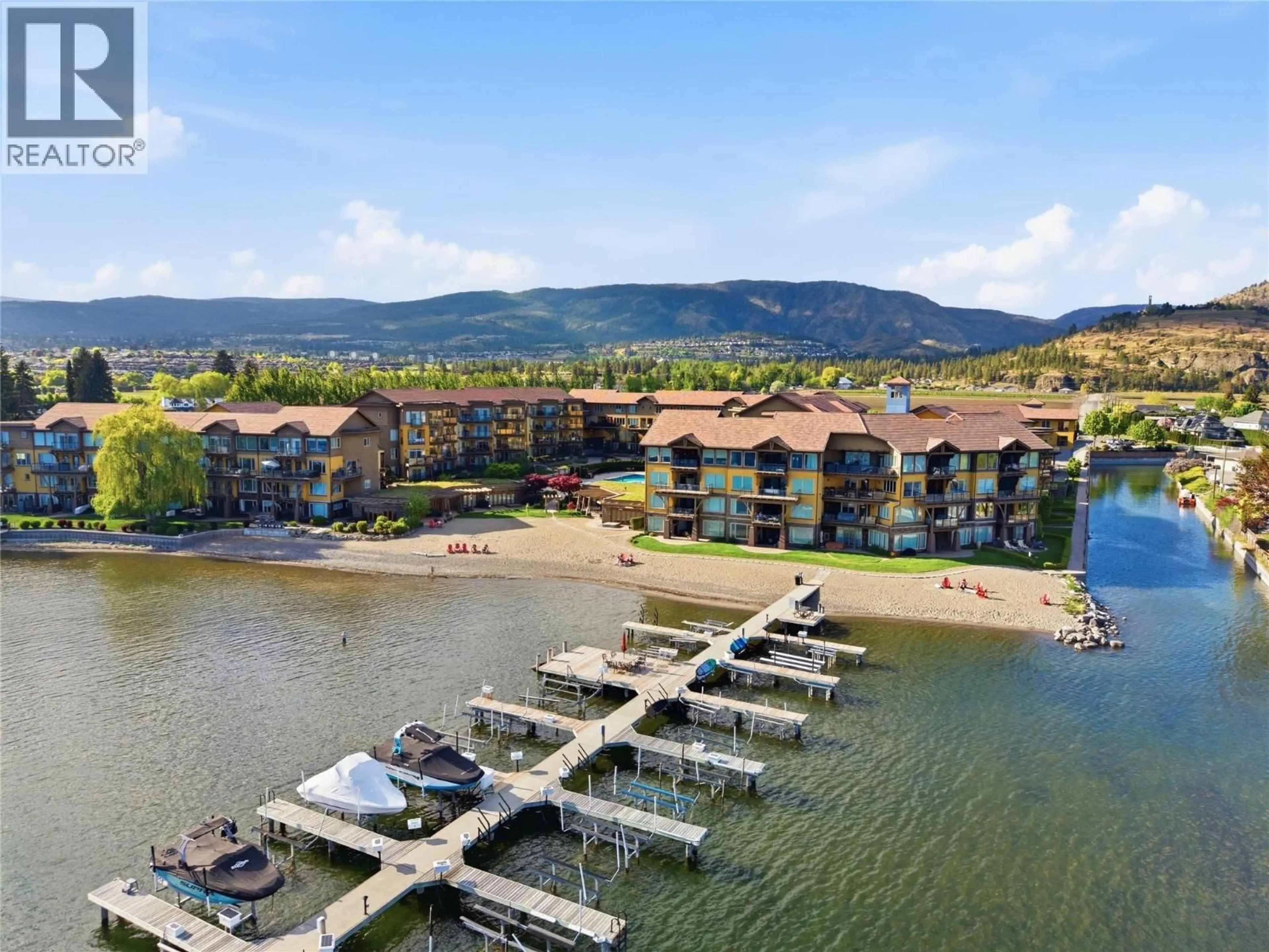 A pic from outside/outdoor area/front of a property/back of a property/a pic from drone, water/lake/river/ocean view for 7305 - 4024 PRITCHARD DRIVE, West Kelowna British Columbia V4T3E4