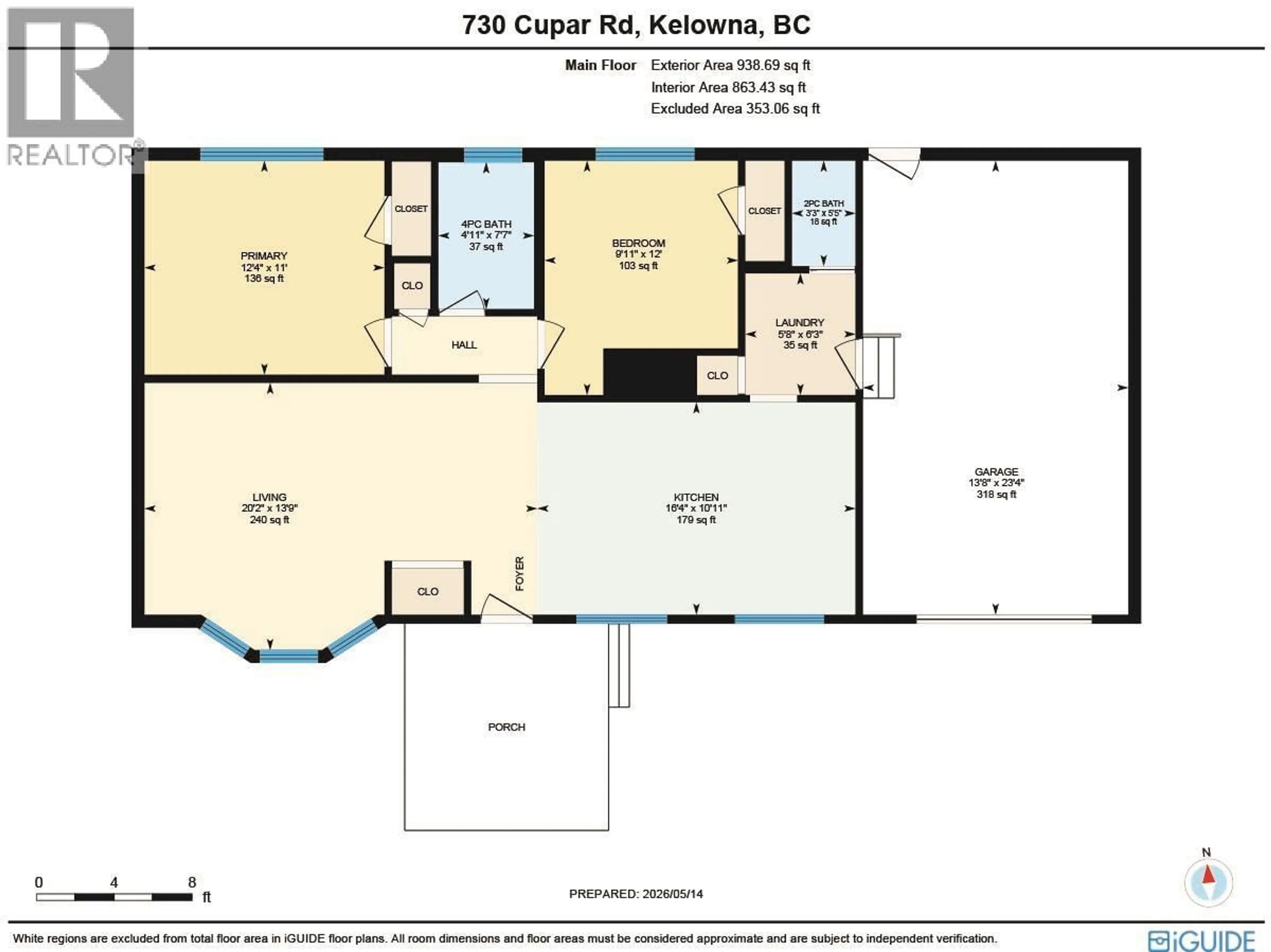 Floor plan for 730 CUPAR ROAD, Kelowna British Columbia V1X1R6
