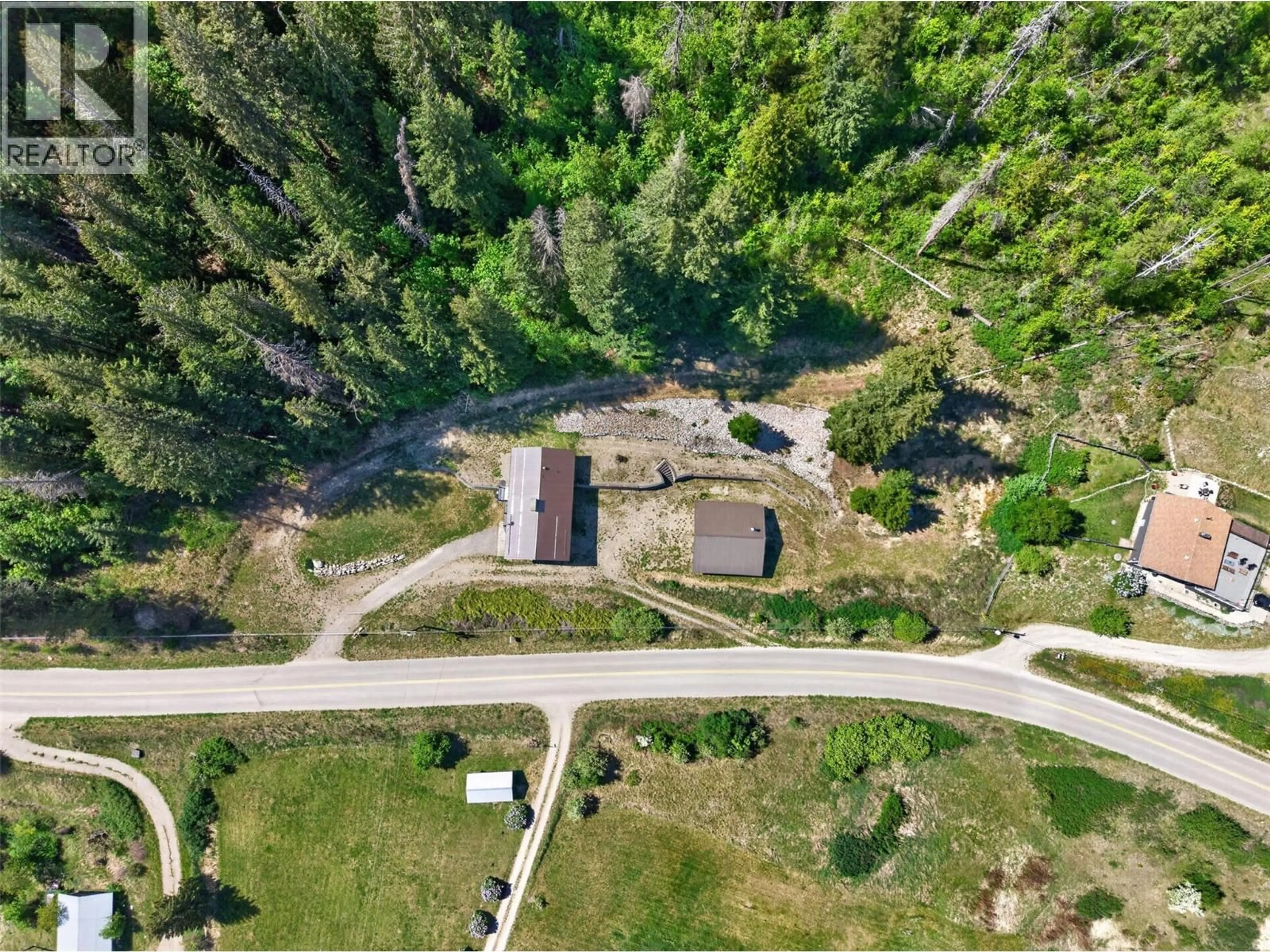 A pic from outside/outdoor area/front of a property/back of a property/a pic from drone, forest/trees view for 3312 WHITE LAKE ROAD, Sorrento British Columbia V0E2W0