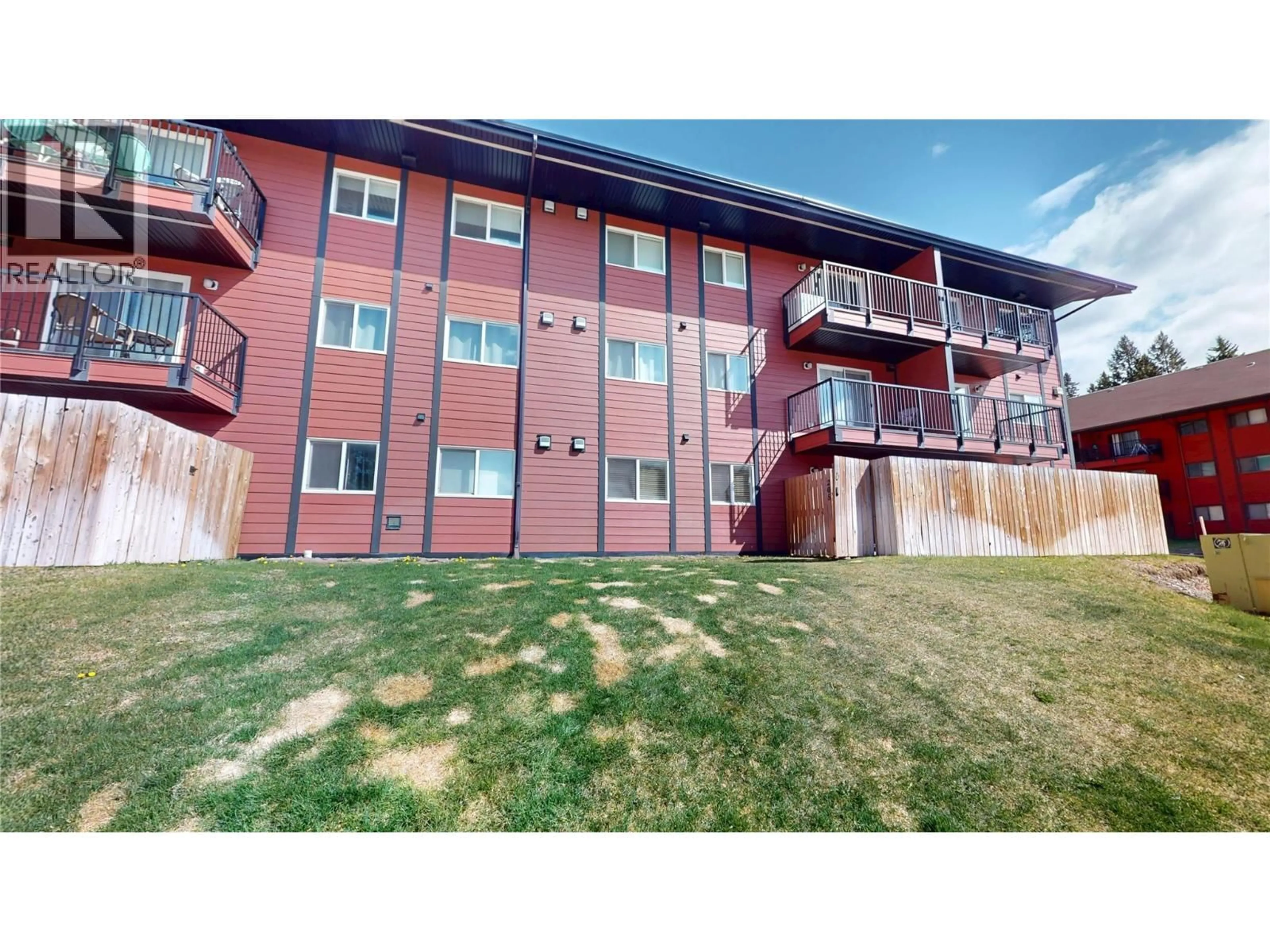 A pic from outside/outdoor area/front of a property/back of a property/a pic from drone, building for 205B - 1286 PONDEROSA DRIVE, Sparwood British Columbia V0B2G2