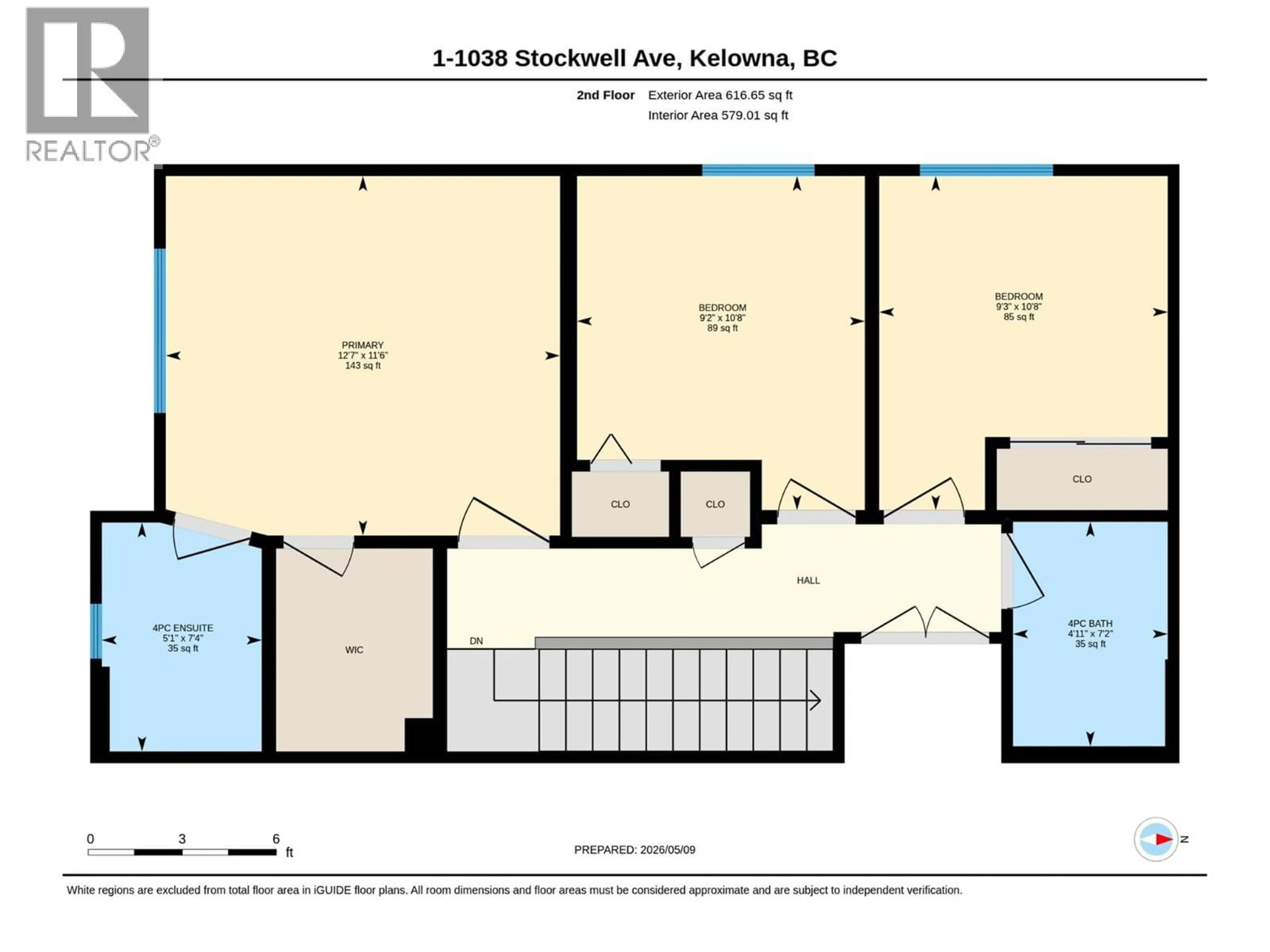 Floor plan for 1 - 1038 STOCKWELL AVENUE, Kelowna British Columbia V1Y6W5
