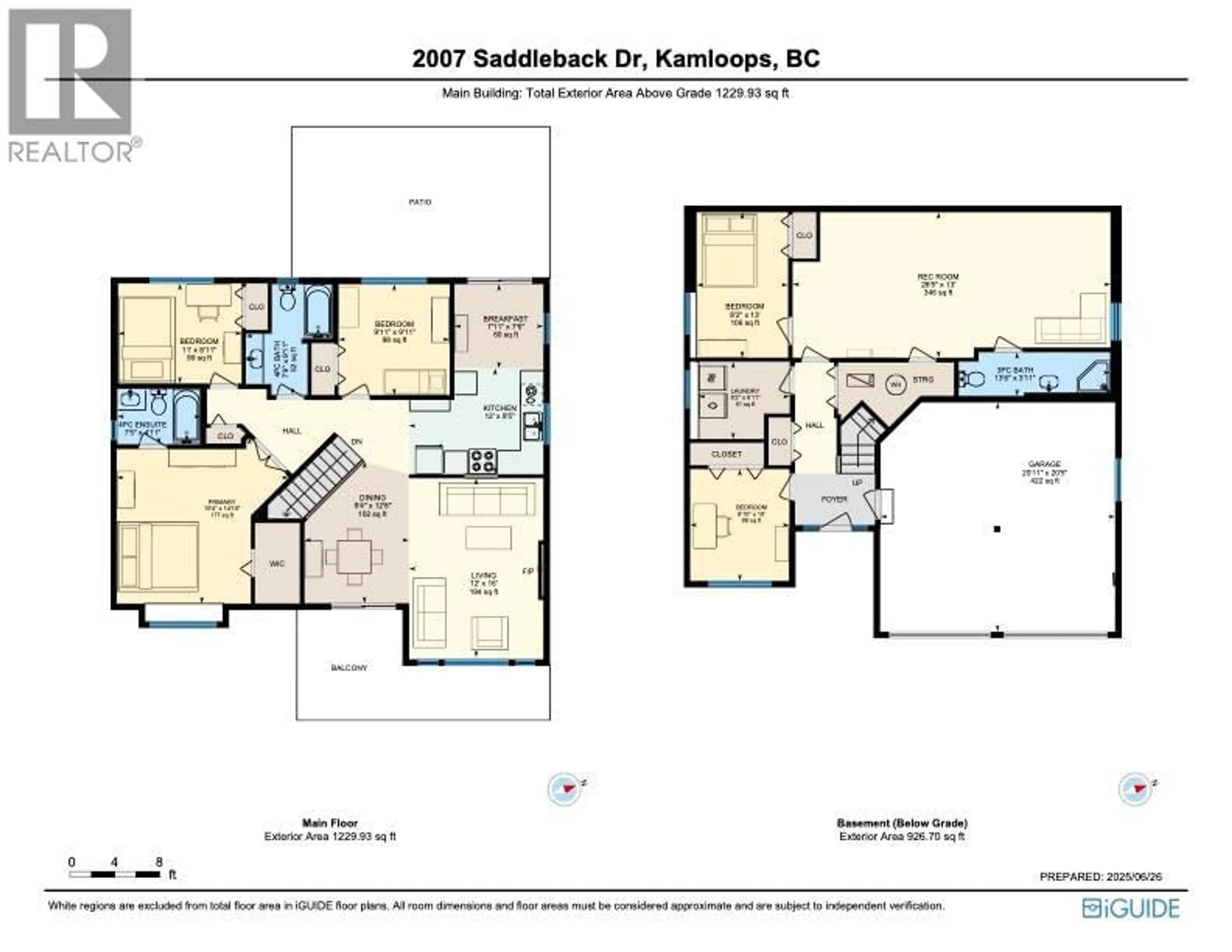 Floor plan for 2007 SADDLEBACK DRIVE, Kamloops British Columbia V2B0A6