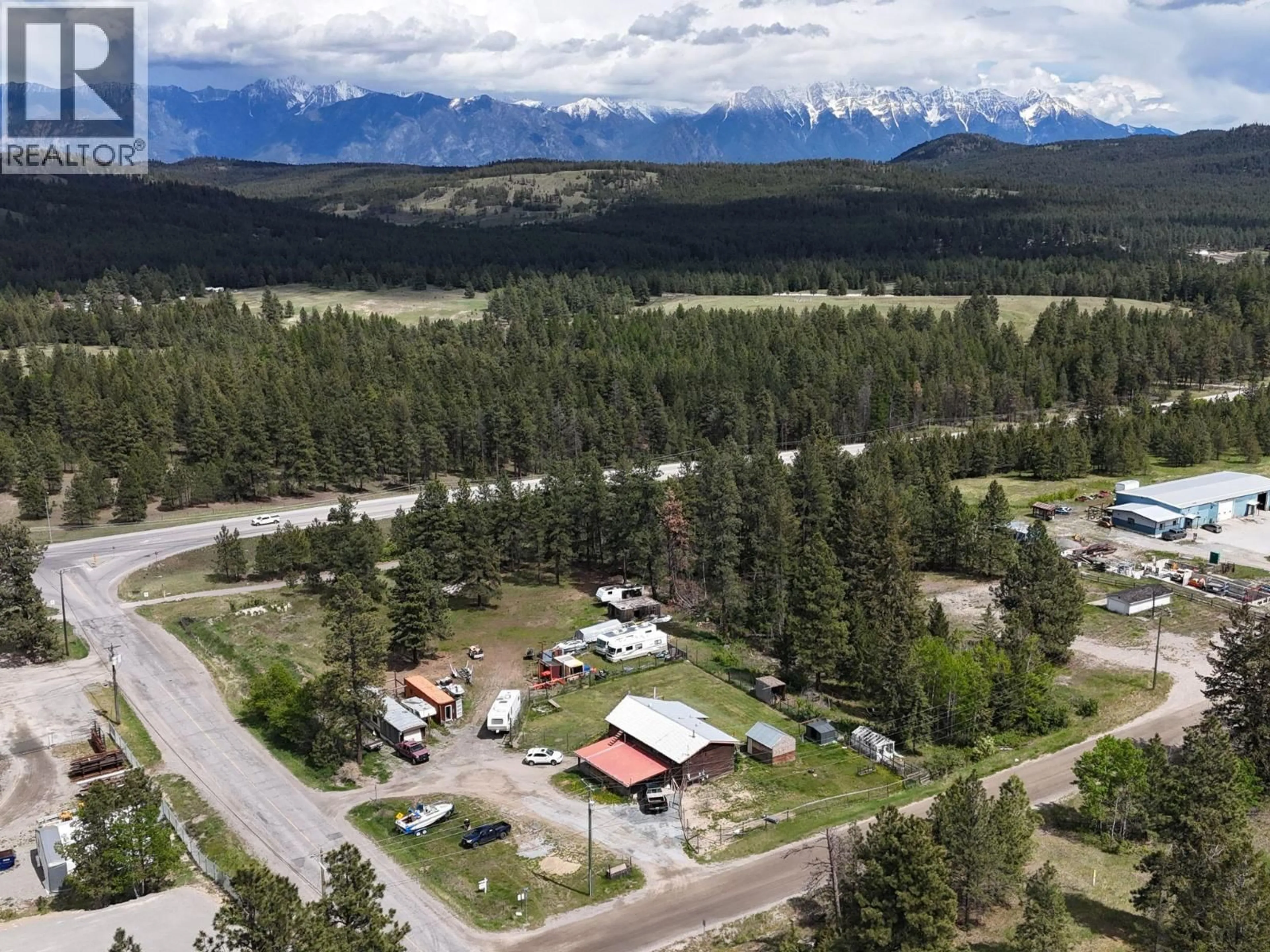A pic from outside/outdoor area/front of a property/back of a property/a pic from drone, mountain view for 4300 ECHO FIELD ROAD, Cranbrook British Columbia V1C7B6