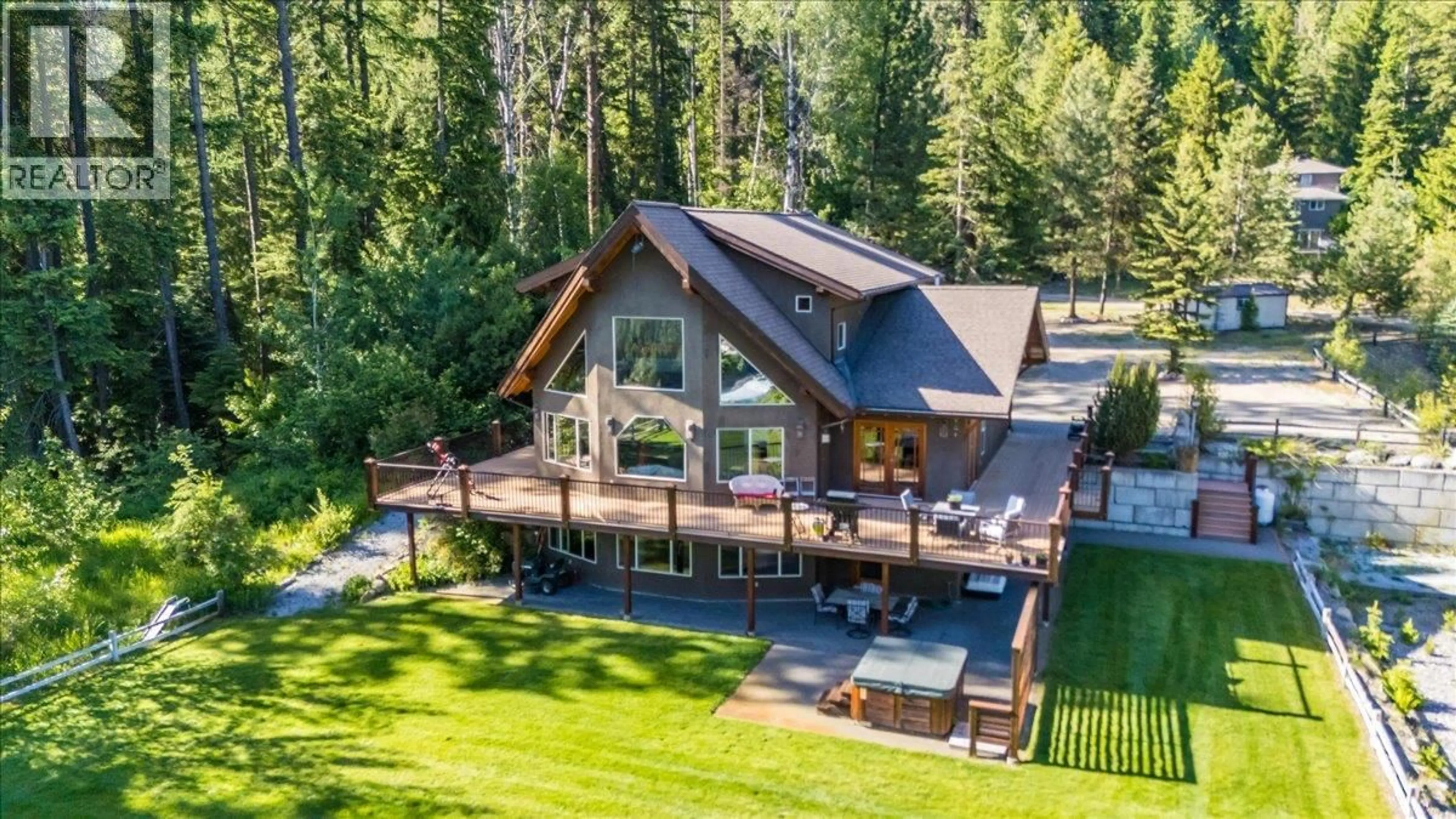 A pic from outside/outdoor area/front of a property/back of a property/a pic from drone, unknown for 3802 AARON ROAD, Bonnington British Columbia V0G2G3