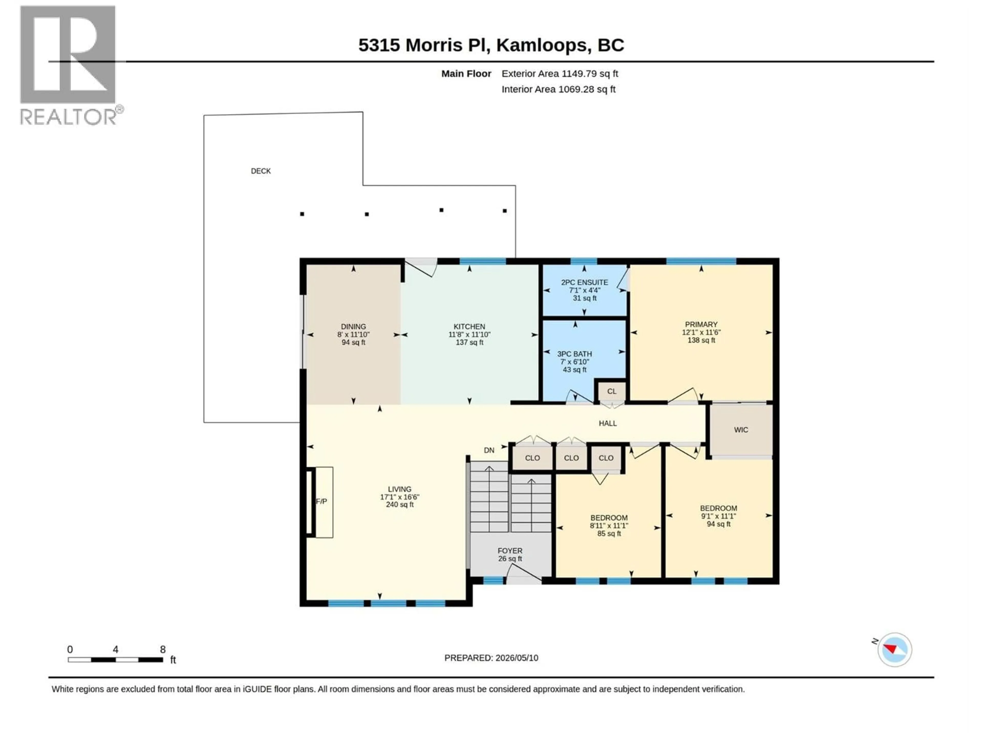 Floor plan for 5315 MORRIS PLACE, Kamloops British Columbia V2C5S3