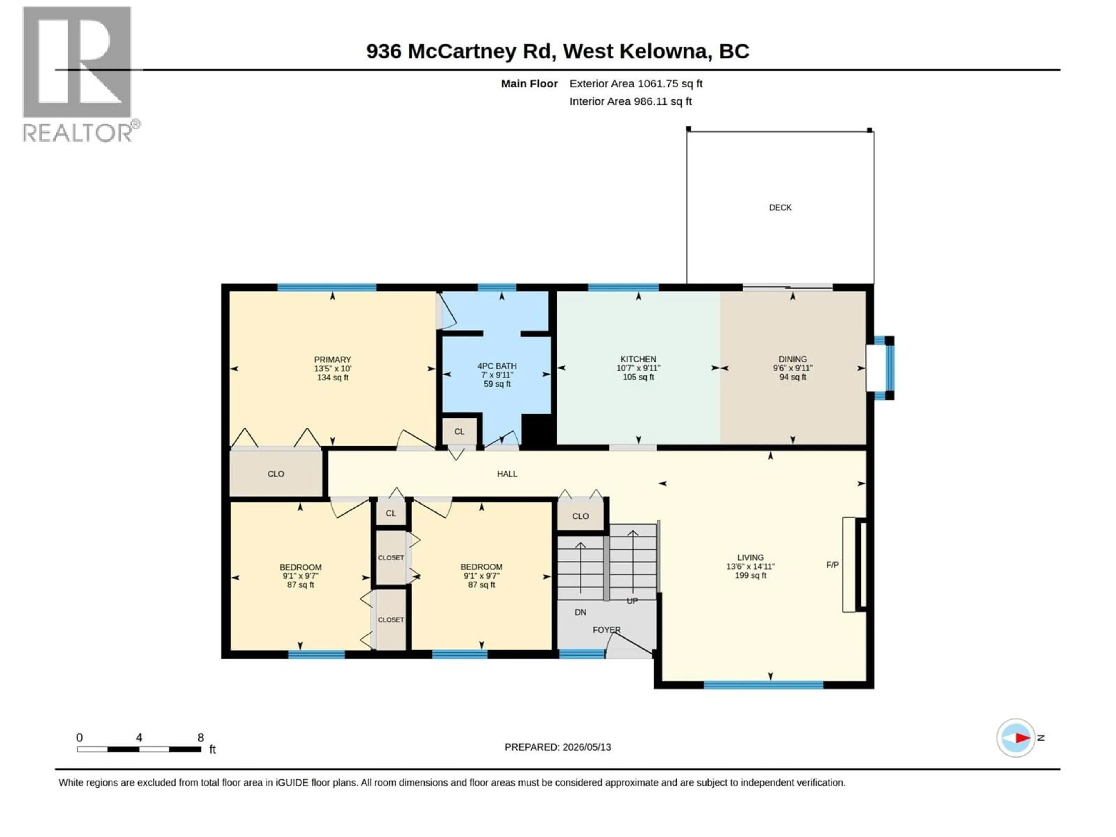 Floor plan for 936 MCCARTNEY ROAD, West Kelowna British Columbia V1Z1S1