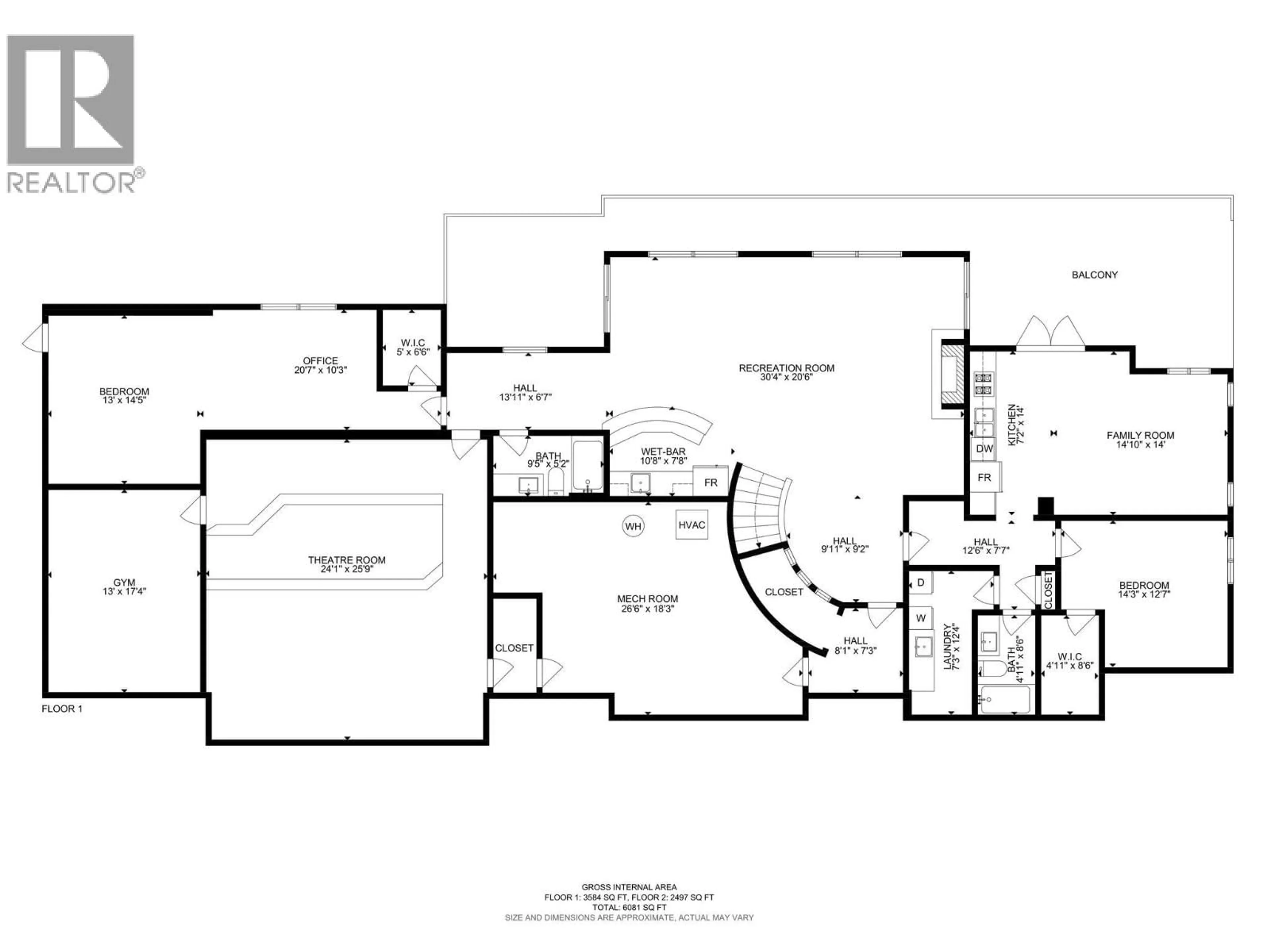 Floor plan for 3357 HIHANNAH VIEW, West Kelowna British Columbia V4T3C9