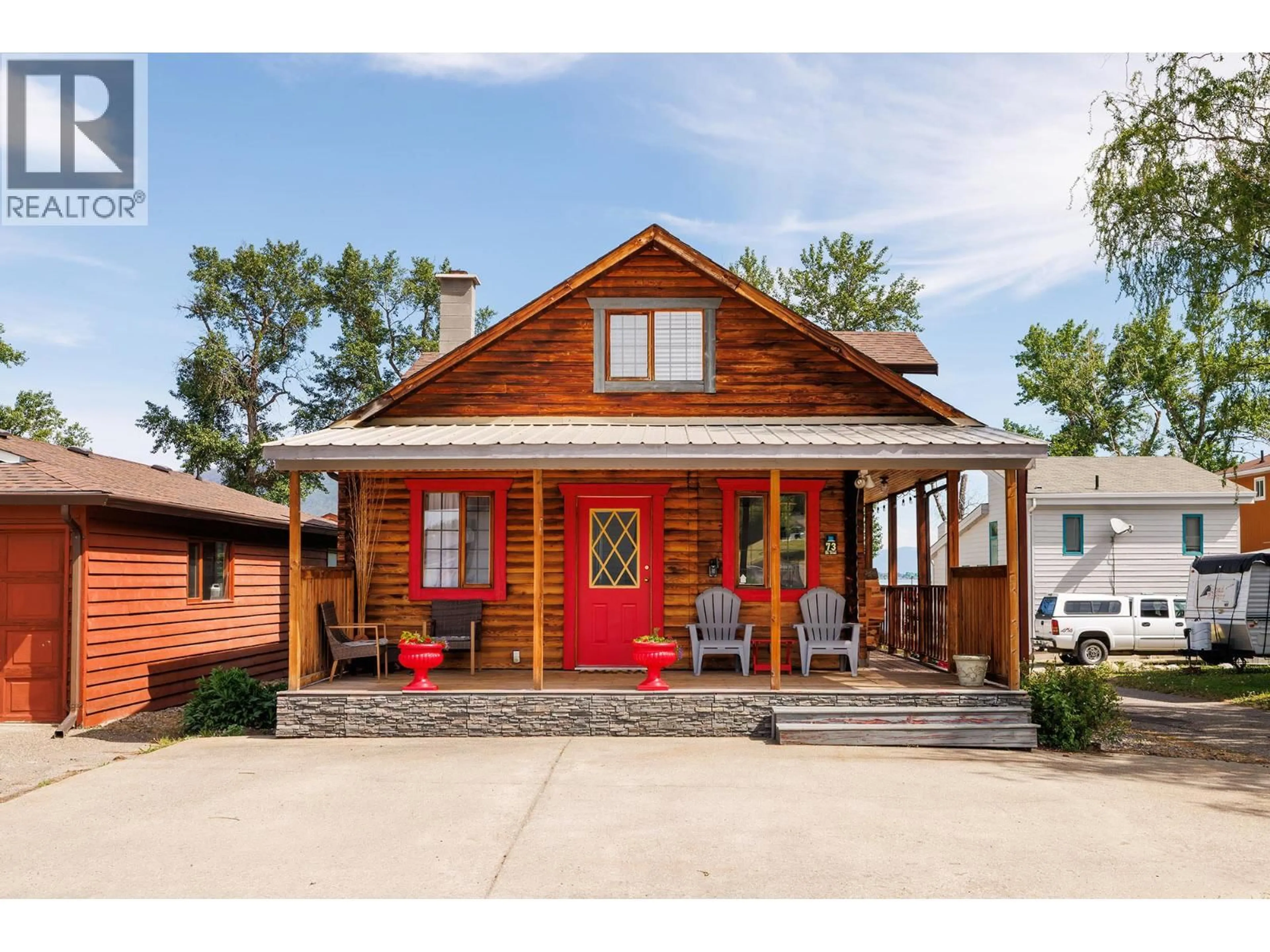 Home with brick exterior material, street for 73 ELK STREET, Vernon British Columbia V1H2A1
