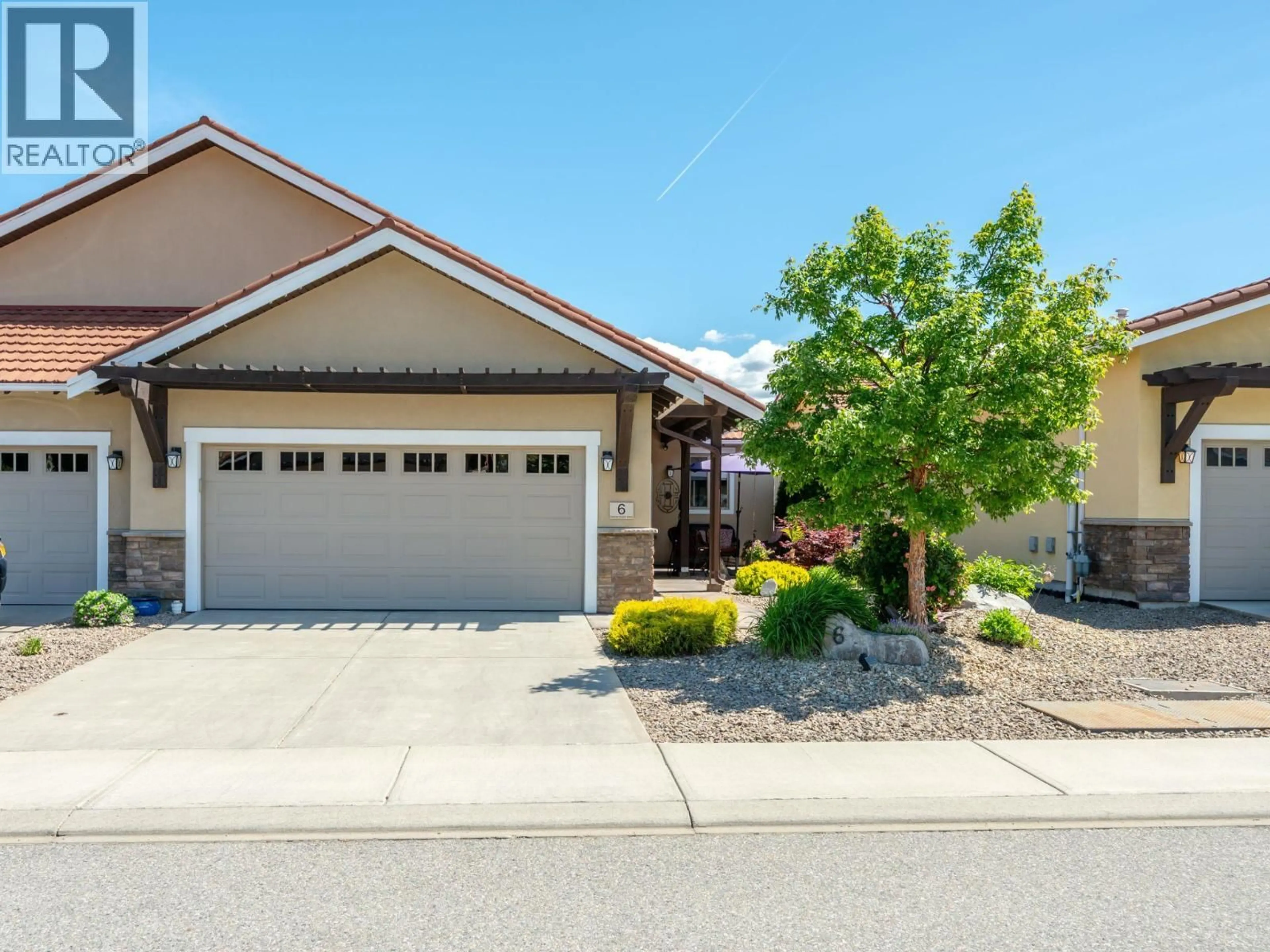 Home with vinyl exterior material, street for 6 - 6823 TUCELNUIT DRIVE, Oliver British Columbia V0H1T2
