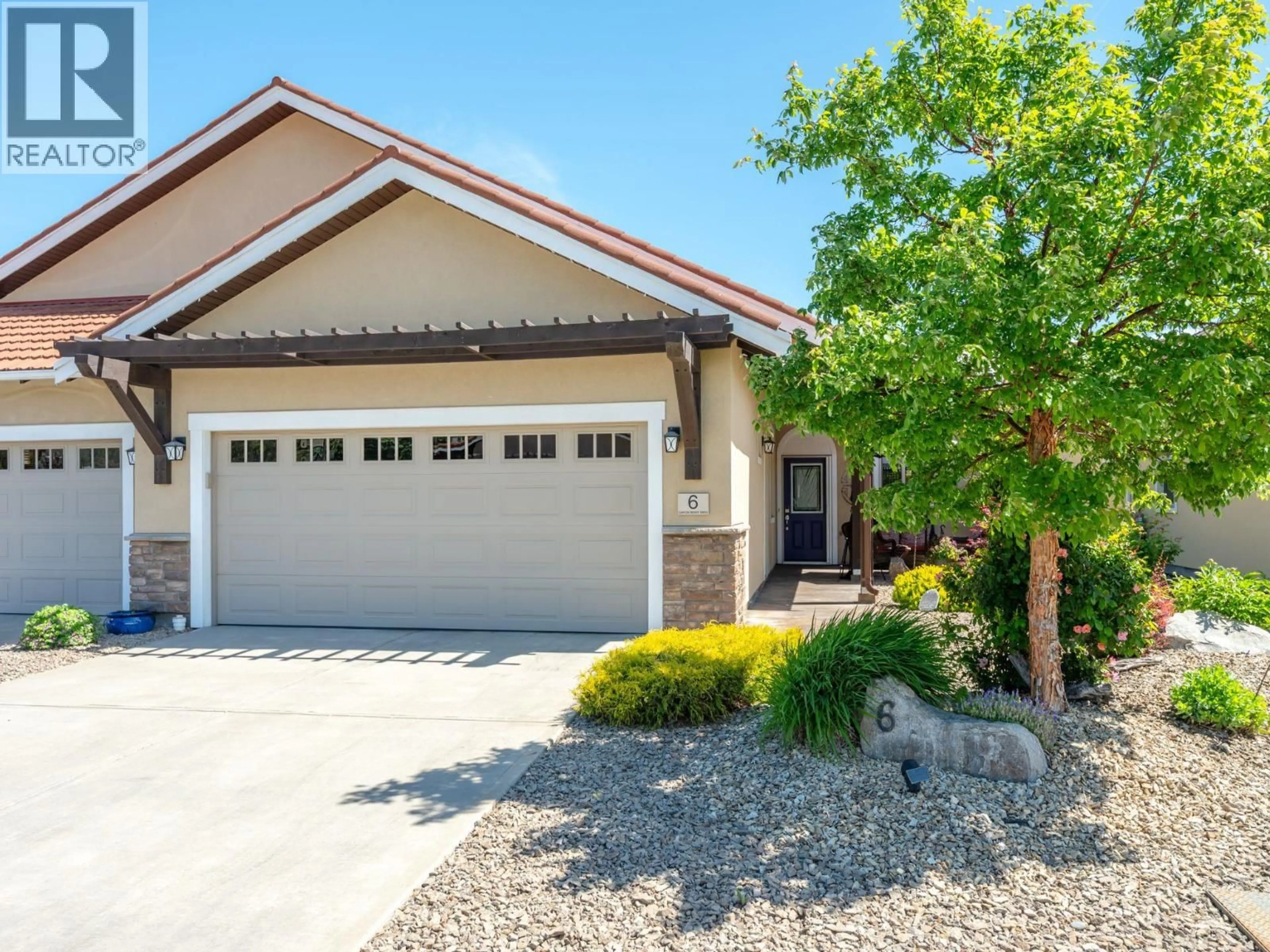 Home with vinyl exterior material, street for 6 - 6823 TUCELNUIT DRIVE, Oliver British Columbia V0H1T2