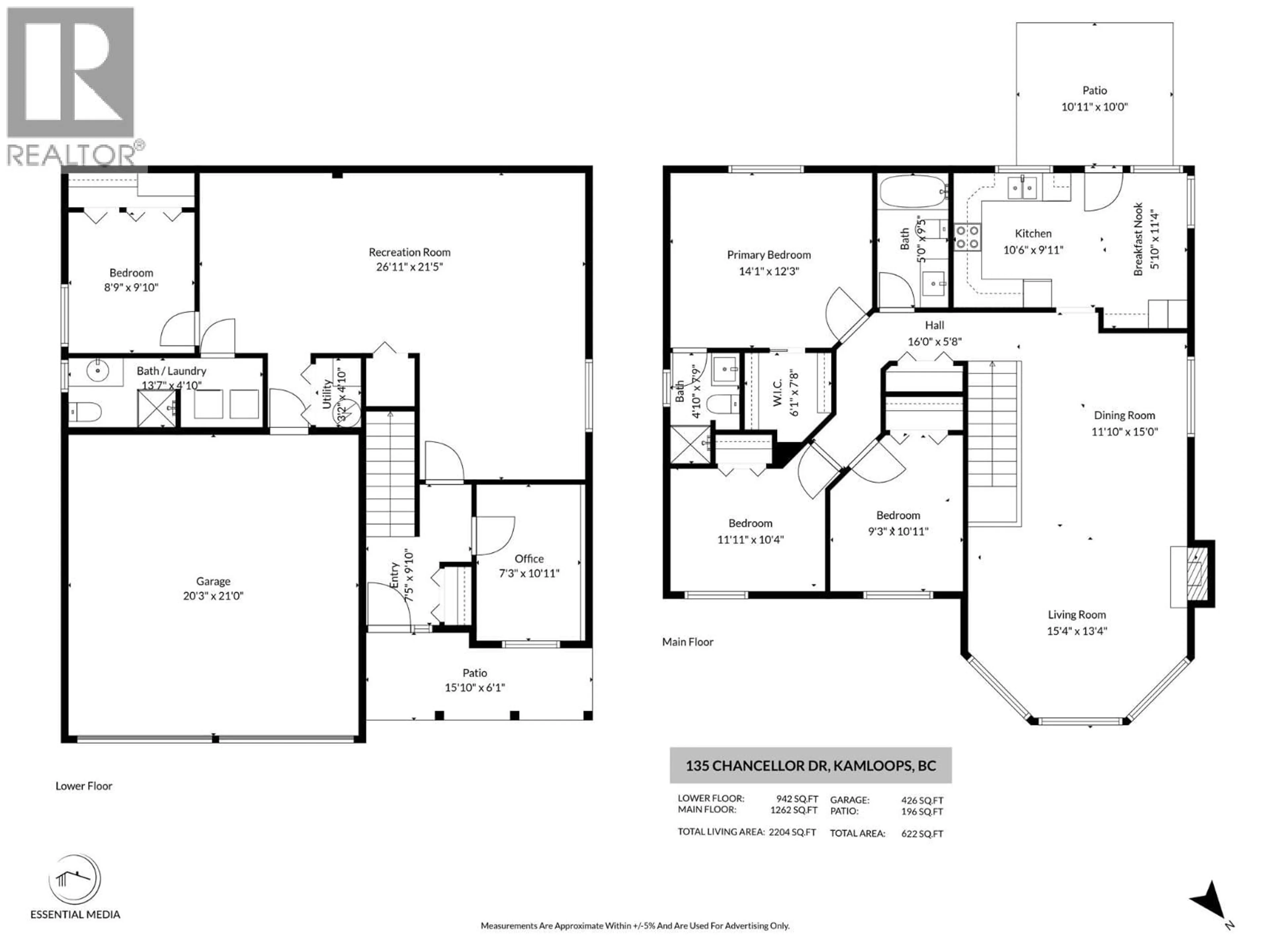 Floor plan for 135 CHANCELLOR DRIVE, Kamloops British Columbia V2E2M2