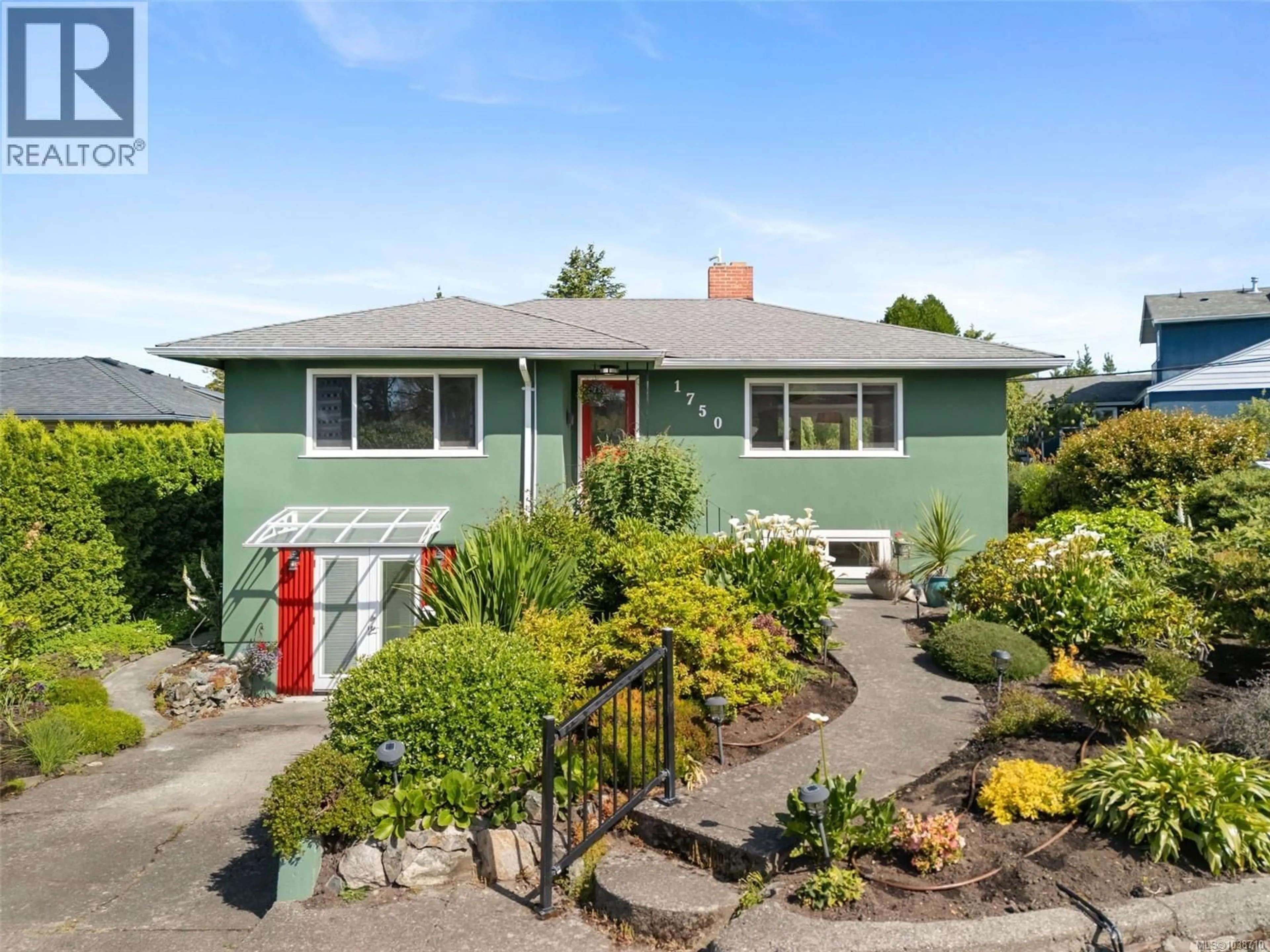 Home with vinyl exterior material, street for 1750 NORTH DAIRY ROAD, Saanich British Columbia V8P1C8