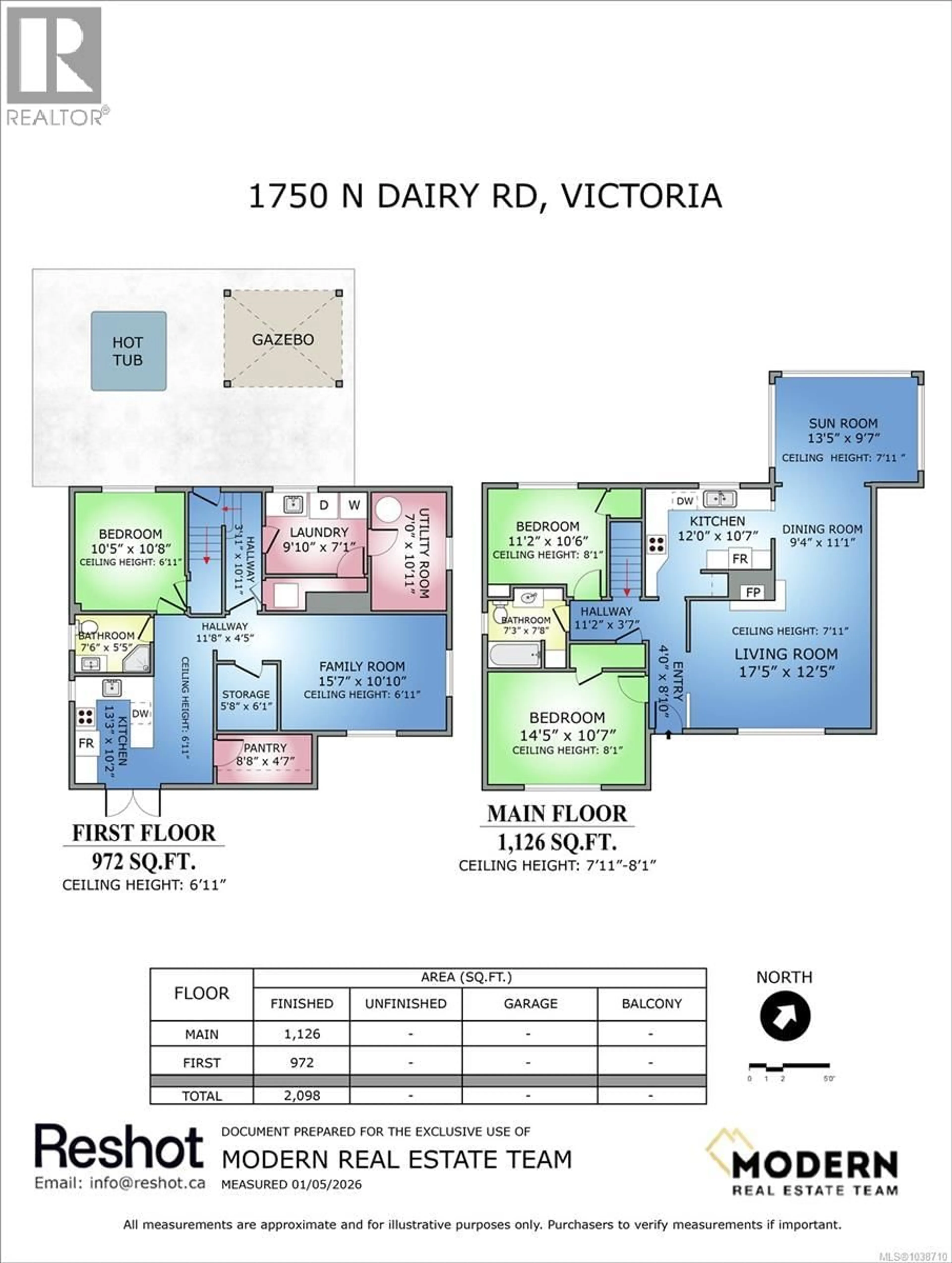 Floor plan for 1750 NORTH DAIRY ROAD, Saanich British Columbia V8P1C8