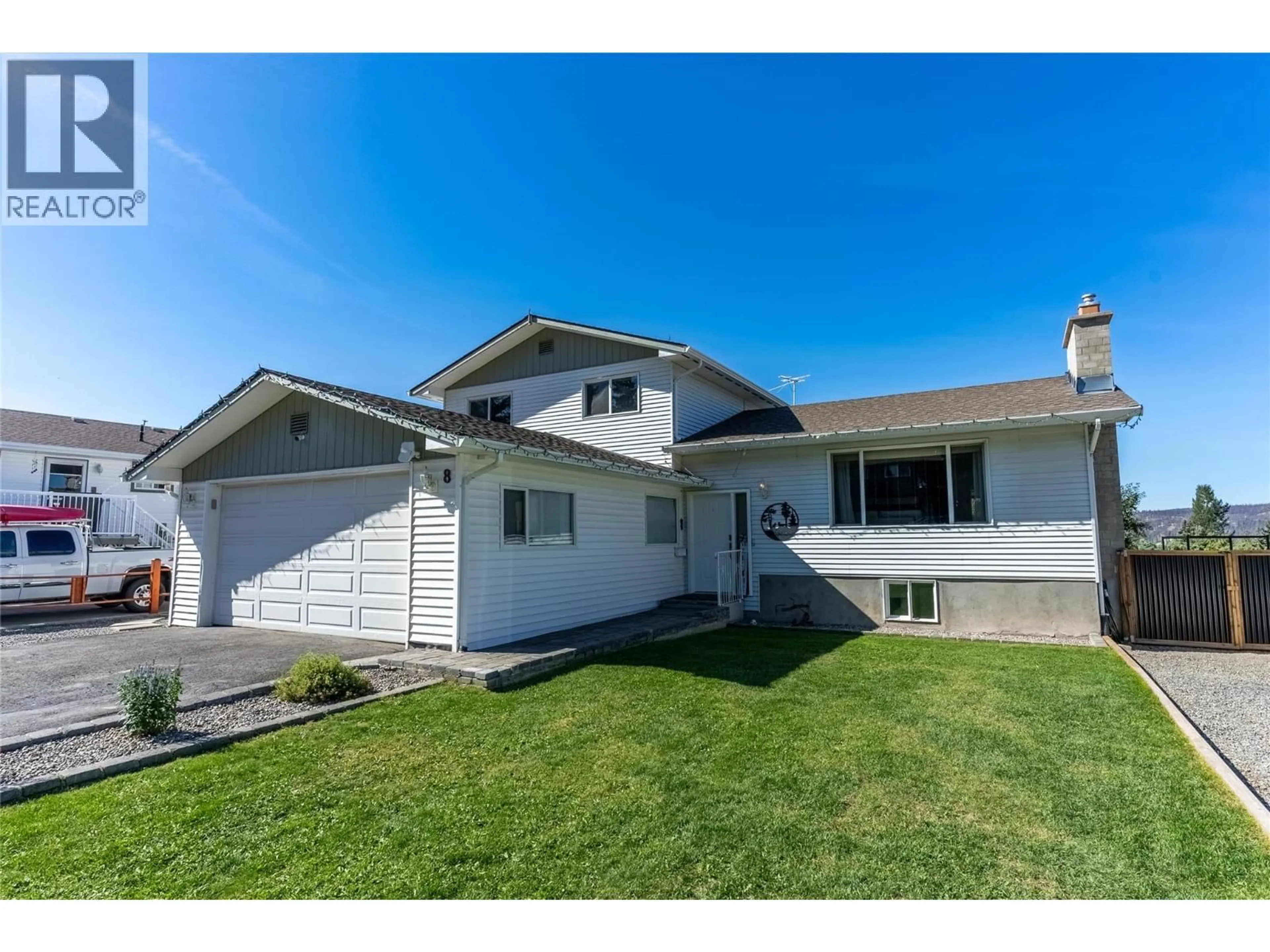 Home with vinyl exterior material, street for 8 BRECCIA DRIVE, Logan Lake British Columbia V0K1W0